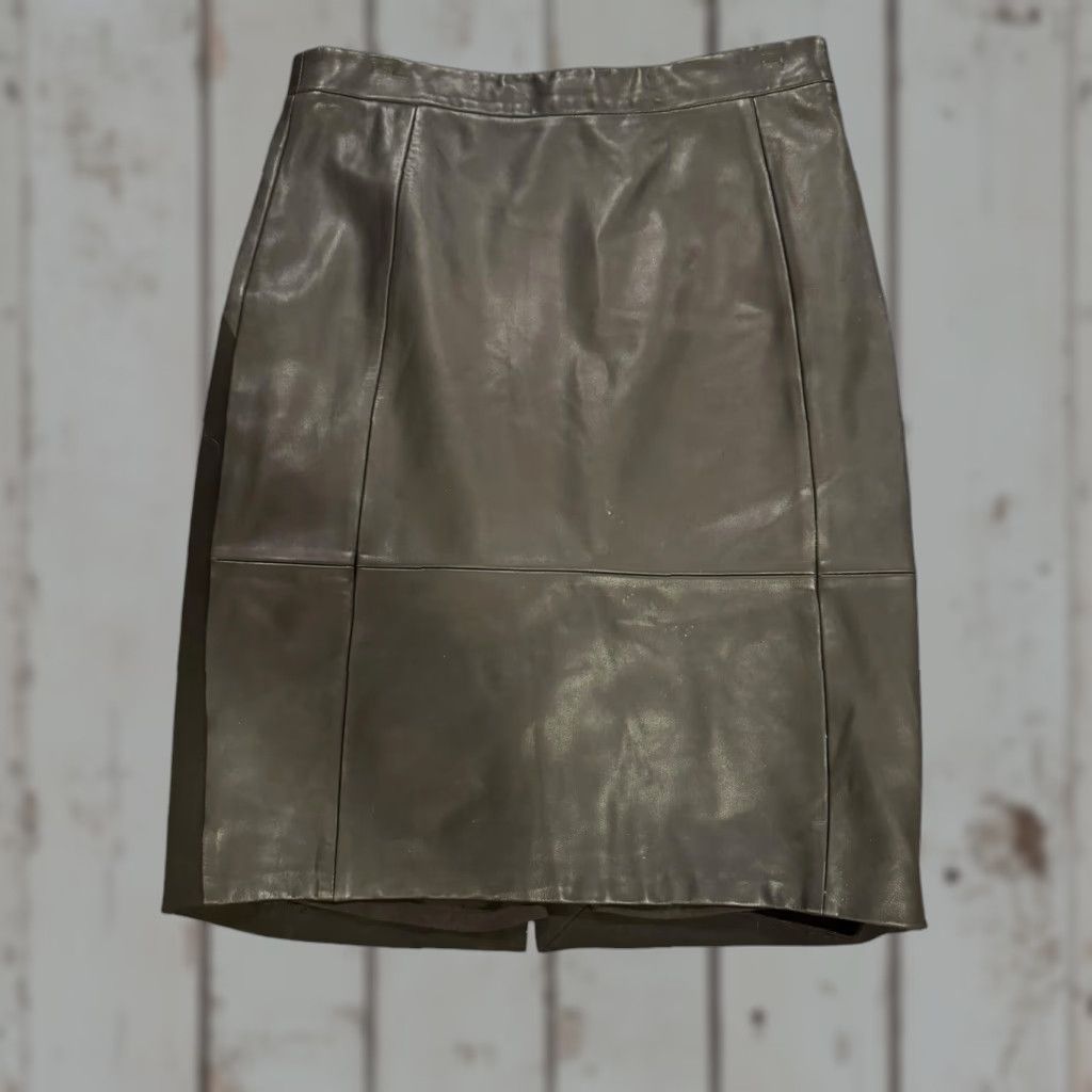 Reiss Reiss Reagan Leather Pencil Skirt Black Size 8 Lambs Leather Size 30" / US 8 / IT 44 - 1 Thumbnail
