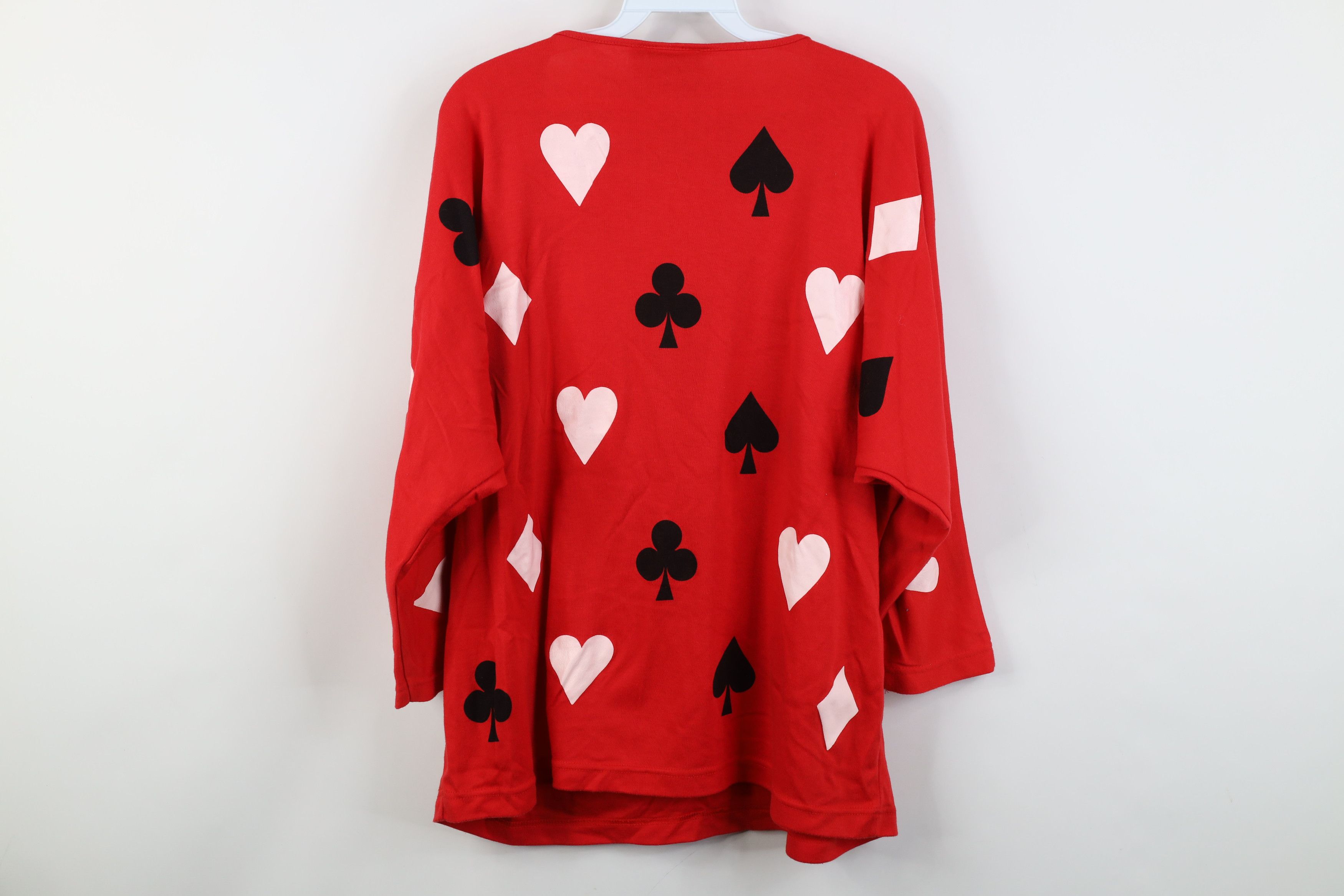 Vintage Vintage 80s 90s Sequin Card Suit Poker 3/4 Sleeve T-Shirt Size XXL / US 16-18 / IT 52-54 - 11 Thumbnail