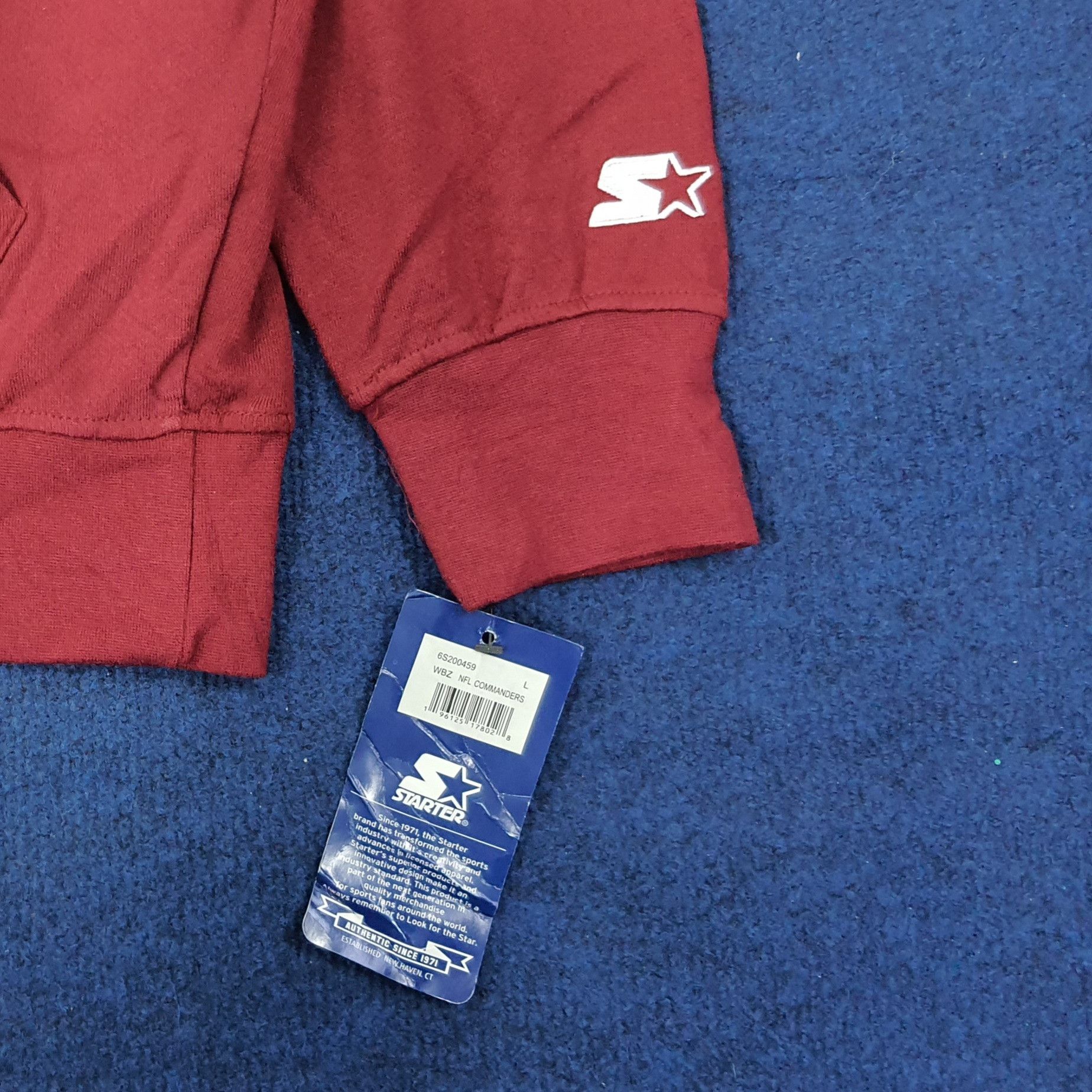 Starter Vintage Washington Commanders Dead Stock Hoodie C262N17 Size US XL / EU 56 / 4 - 3 Thumbnail