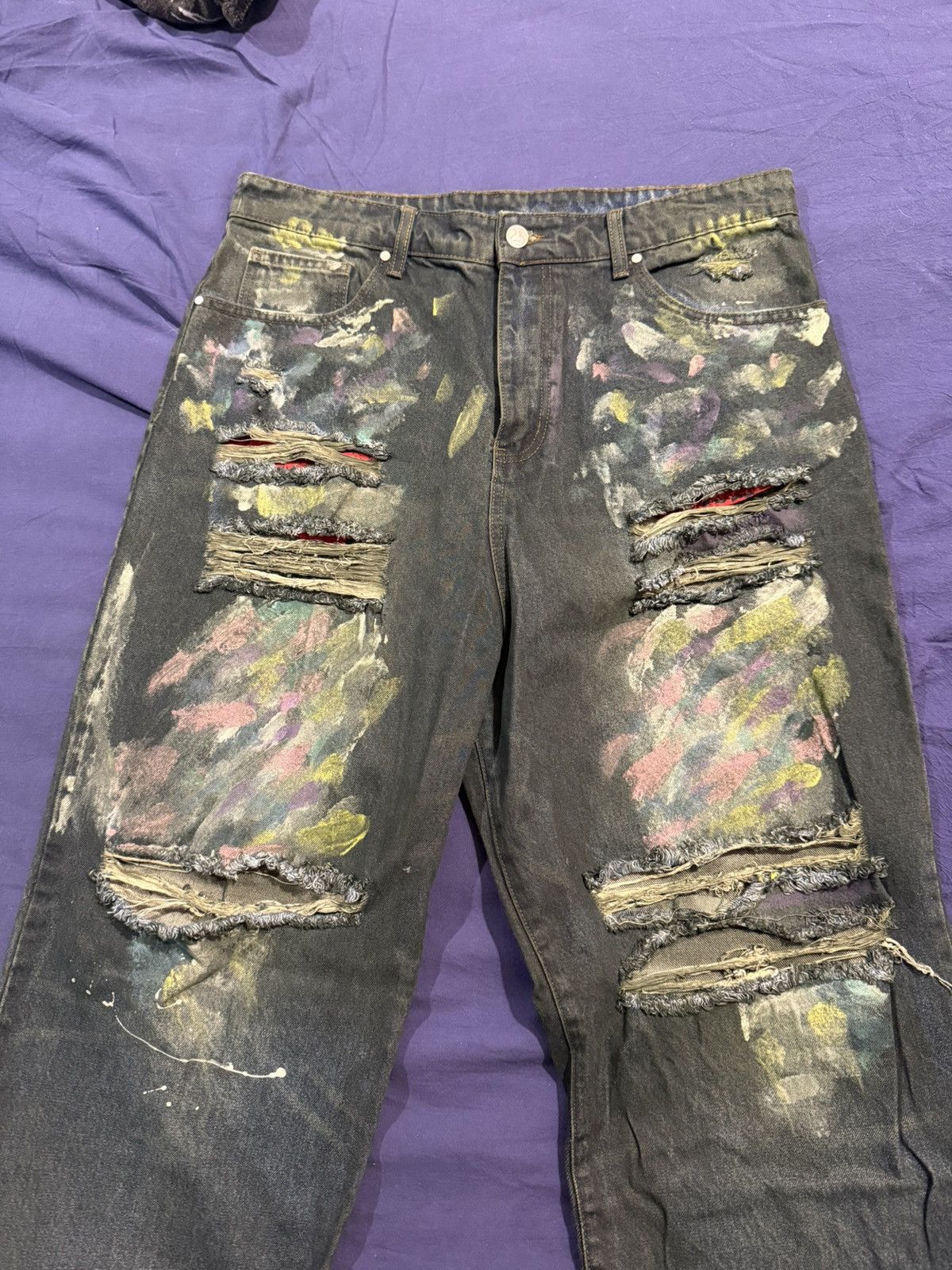 basketcase gallery Basket Case Gallery LAX, baggy denim (paint splatter) Size US 36 / EU 52 - 2 Thumbnail