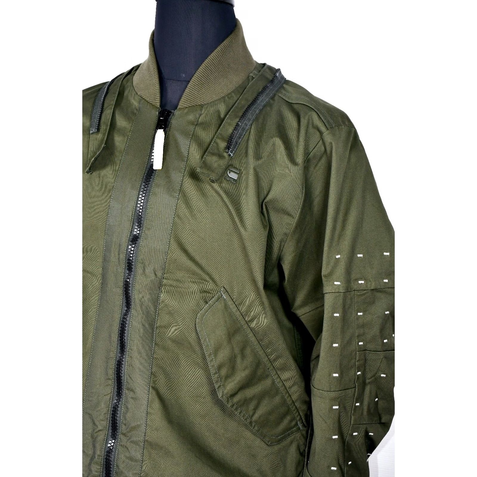 G-Star G-Star Raw MS Submarine Rackam Bomber Jacket Mens XL Green Jacket Size US XL / EU 56 / 4 - 4 Thumbnail