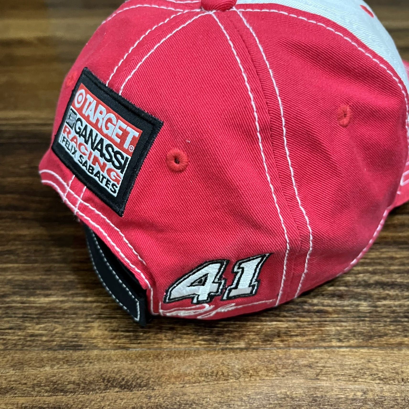 Chase Authentics Chase Authentics Target Racing Hat Cap Chip Ganassi Felix Sabates #41 Strap Back Baseball Cap Mens White USA, Vintage? No Size ONE SIZE - 5 Thumbnail