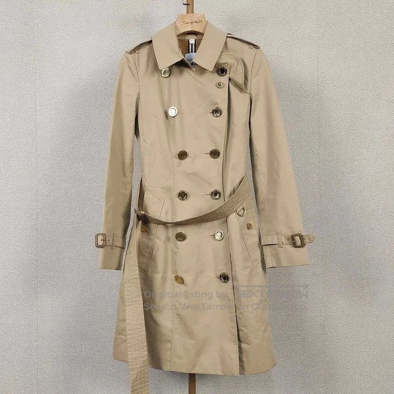 Burberry Burberry Women's XS Khaki Cotton Trench Coat. Size XS / US 0-2 / IT 36-38 - 1 Thumbnail