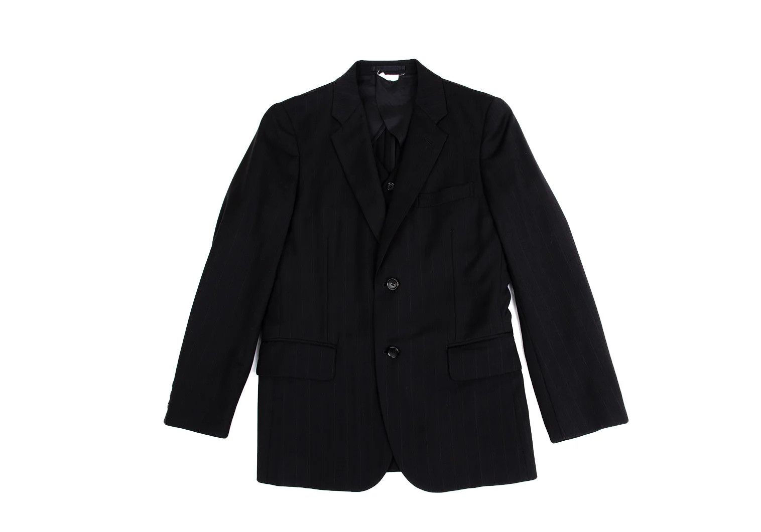 Comme des Garcons Homme Plus Layered Stripe Jacket in Black and Red, Size XS Size US XS / EU 42 / 0 - 2 Thumbnail