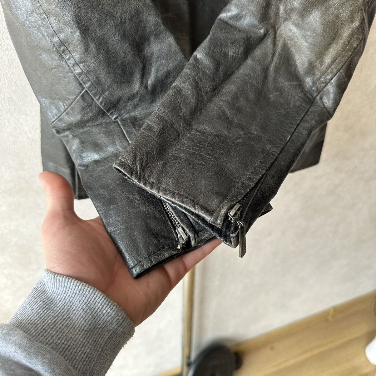 ARMA ARMA ifsixwasnine lgb style trashed biker leather jacket Size M / US 6-8 / IT 42-44 - 5 Thumbnail