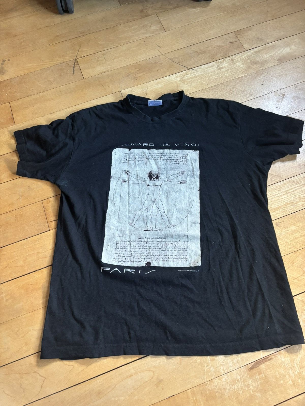 Vintage Vintage vitruvian man art tee Size US L / EU 52-54 / 3 - 1 Thumbnail