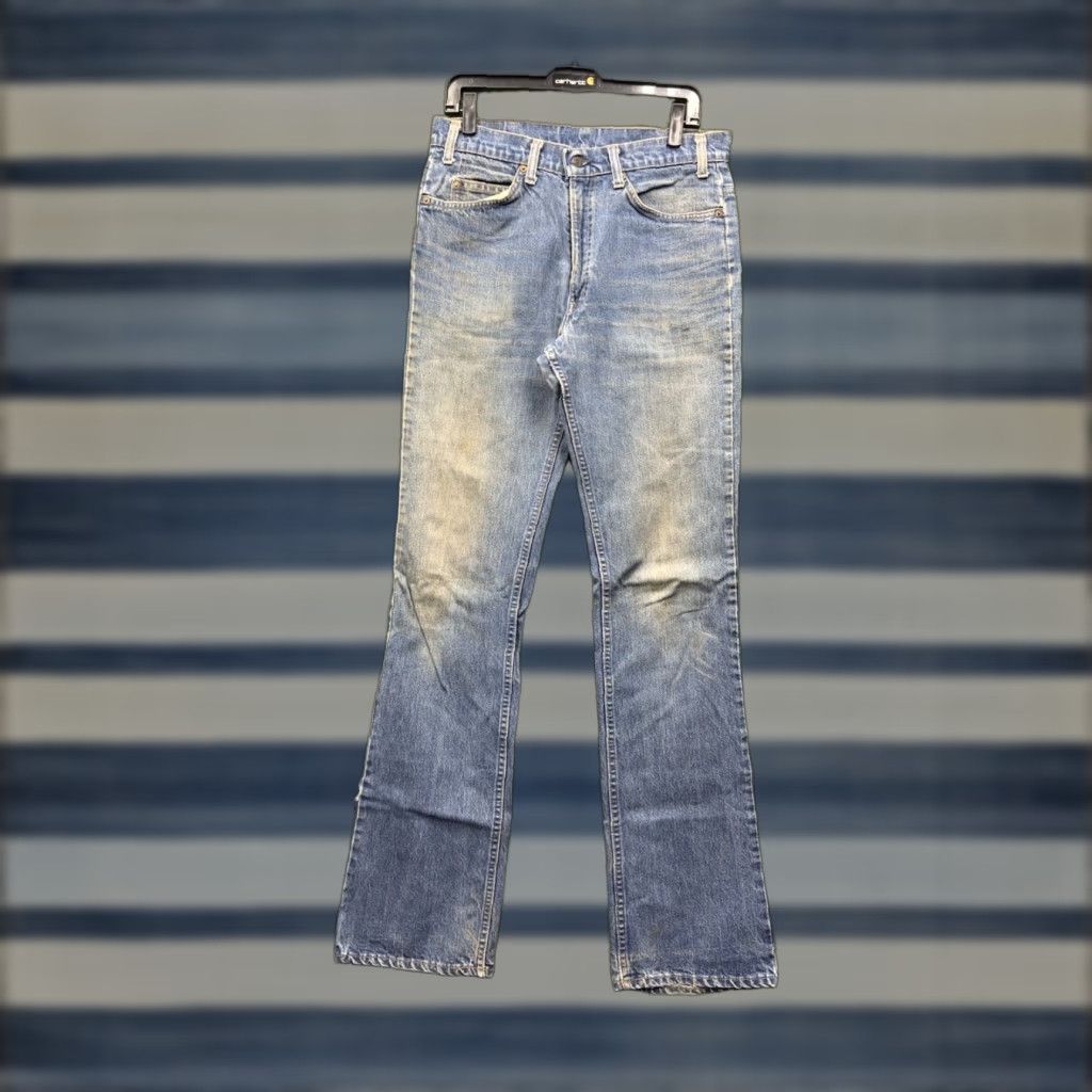 Levi's VINTAGE Levi's 517 Jeans Bootcut 34x38 Blue Denim USA 1981 Levis Saddleman Orange Tab Mens Boots 5-Pocket Men Size US 34 / EU 50 - 1 Thumbnail