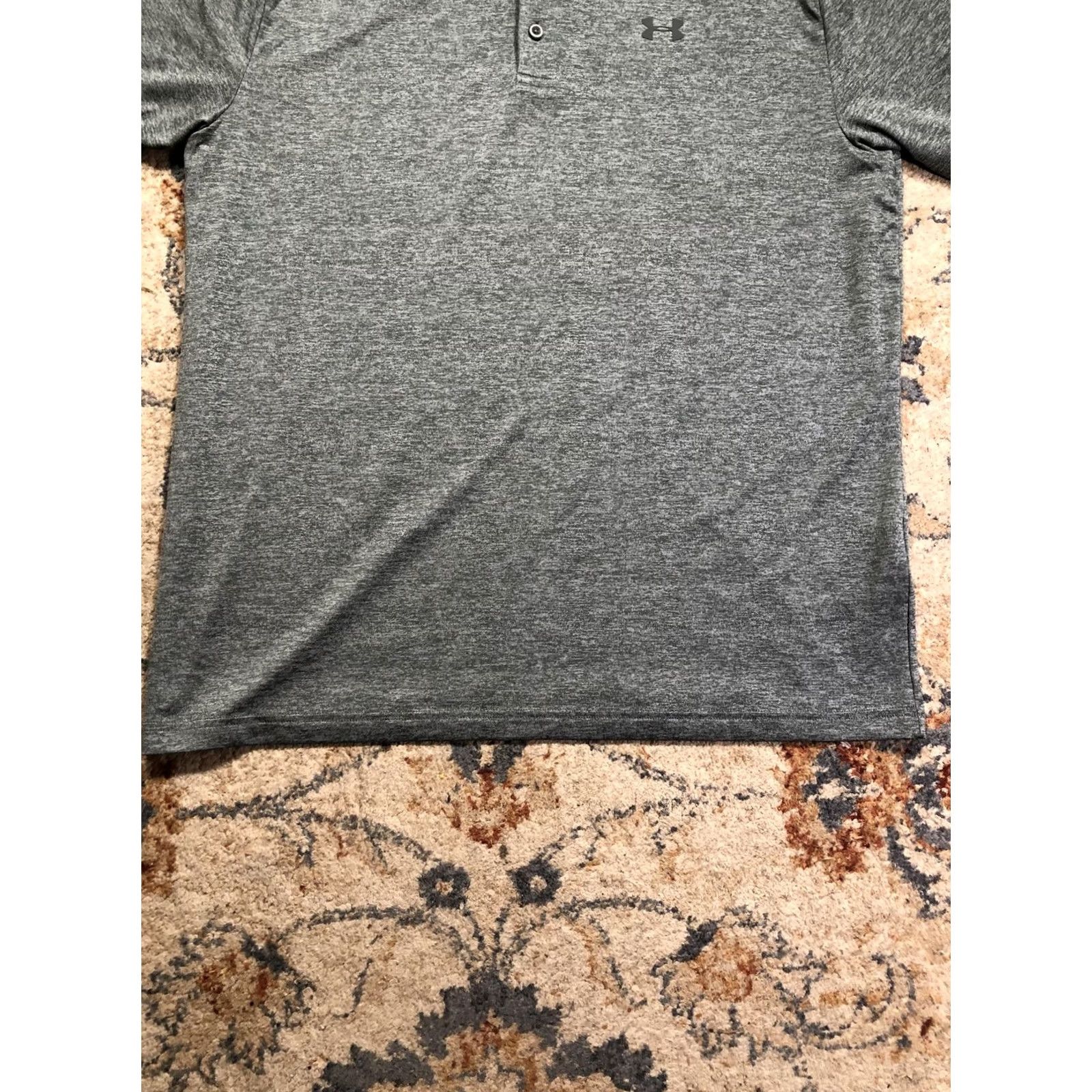 Under Armour Under Armour Polo Shirt Mens XL Gray Heather Short Sleeve Golf Performance Loose Fit Size US XL / EU 56 / 4 - 5 Thumbnail