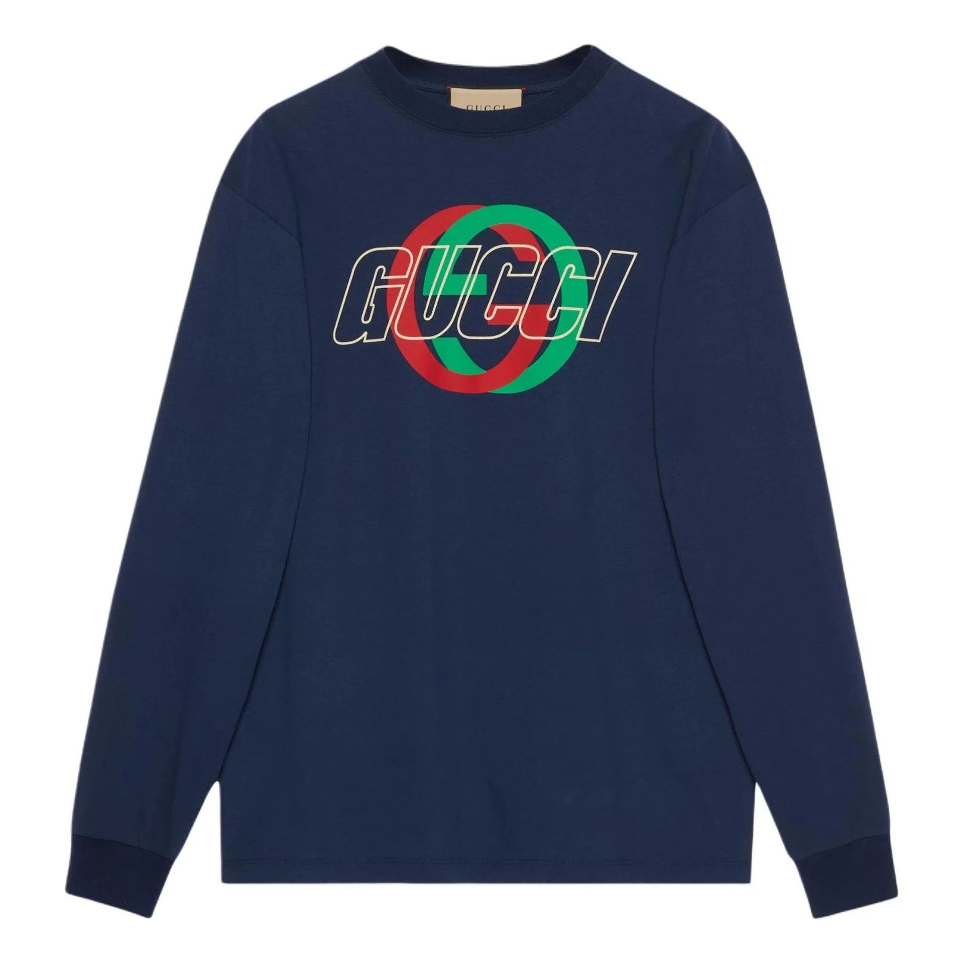 Gucci Gucci Crewneck Sweatshirt In Navy Blue GG, Size M Size US M / EU 48-50 / 2 - 1 Thumbnail
