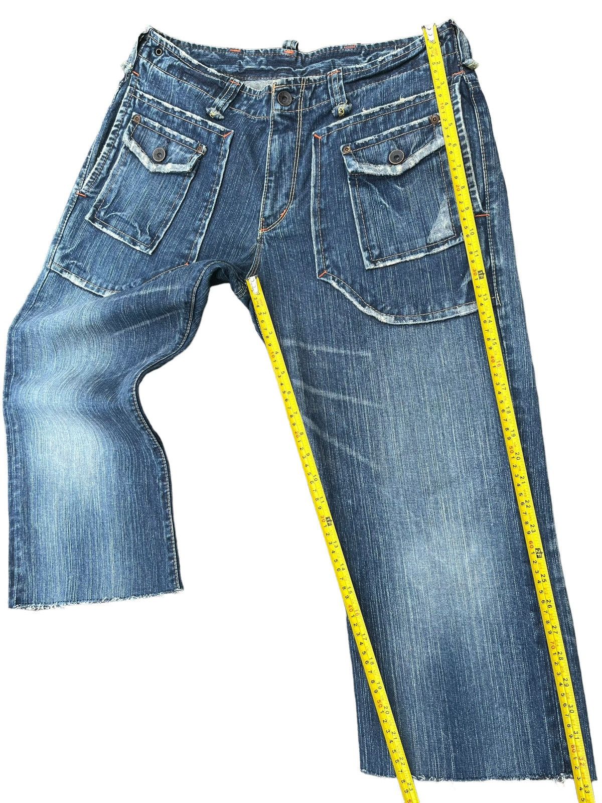 Japanese Brand Vintage Japanese Brand Bush Pant Pocket Blue Washed Jorts Size US 34 / EU 50 - 10 Thumbnail