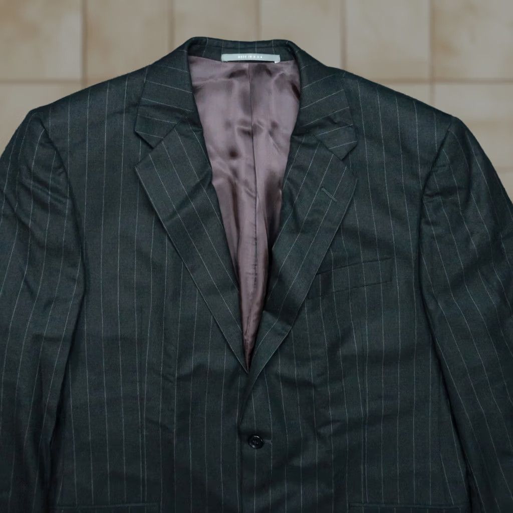 Vintage VINTAGE Hickey Freeman Blazer Men 42R Gray Worsted Wool Striped Pinstripe Jacket Size 42R - 1 Thumbnail