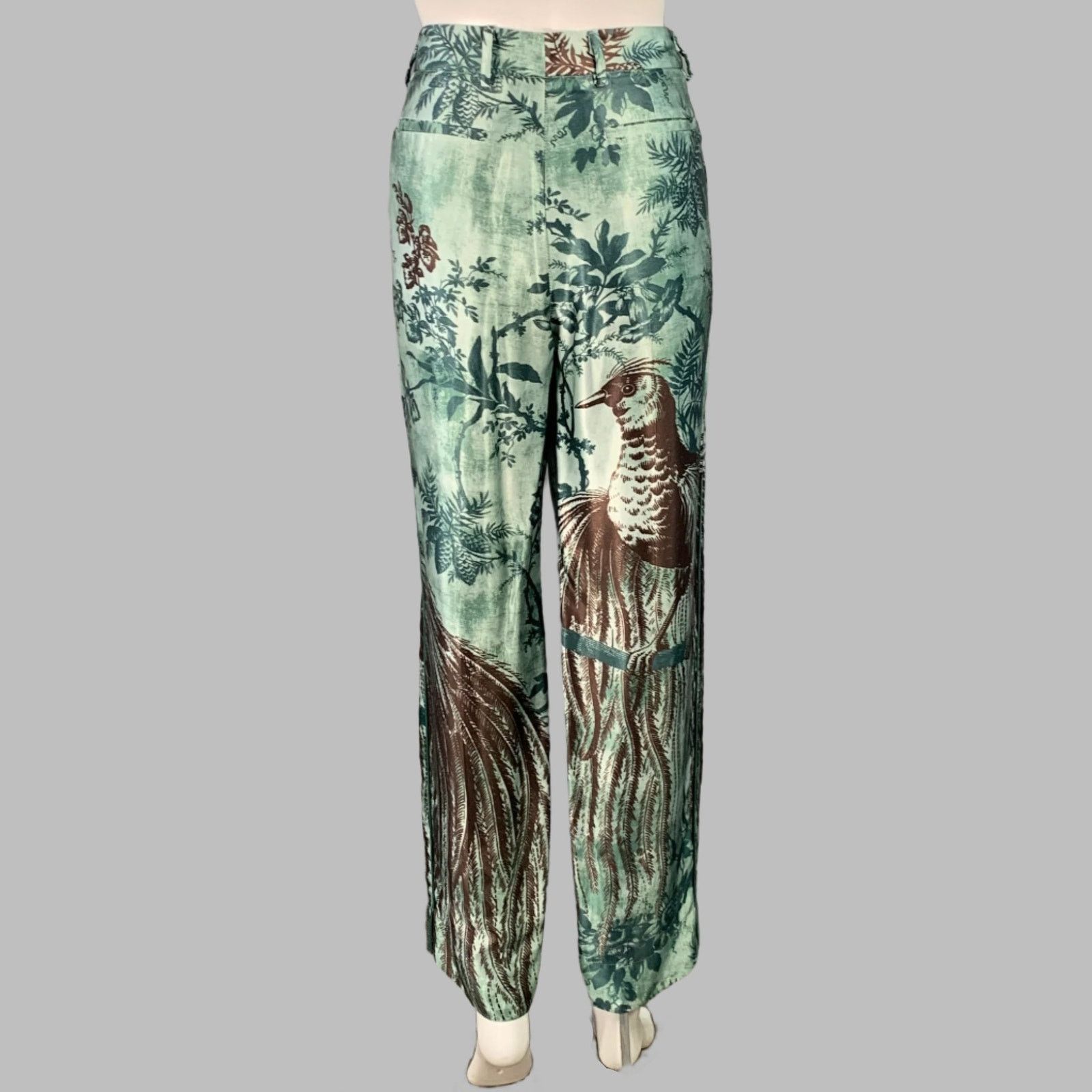 F.R.S F.R.S. Size M Green Brown Cupro Graphic Pajama Pantsuit Size 32" / US 10 / IT 46 - 5 Thumbnail