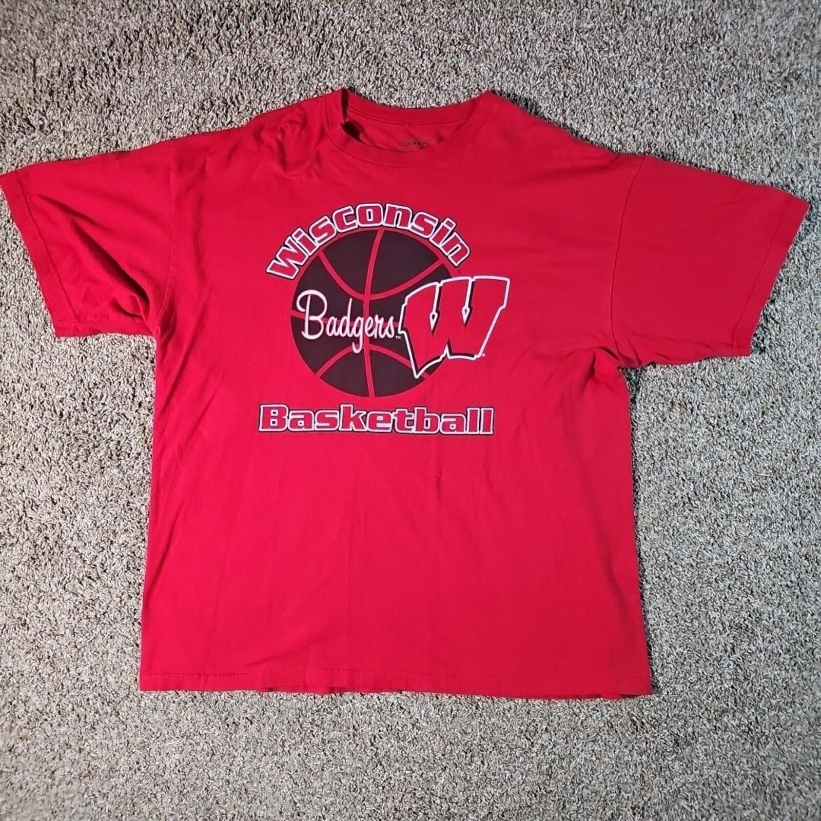 Champion CHAMPS Tshirt Wisconsin Badgers Basketball L Size ONE SIZE - 1 Thumbnail