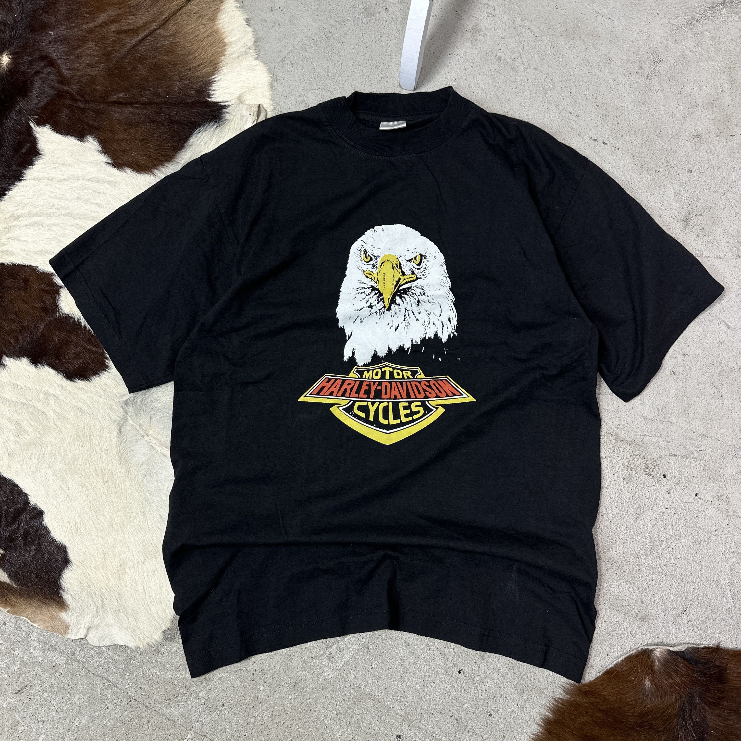 Harley Davidson Vintage Moto Biker Old School Harley Davidson T-shirt 90s Size US L / EU 52-54 / 3 - 1 Thumbnail