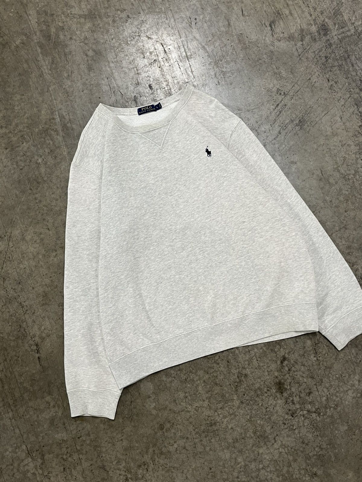 Polo Ralph Lauren vintage Heather gray crewneck preppy
