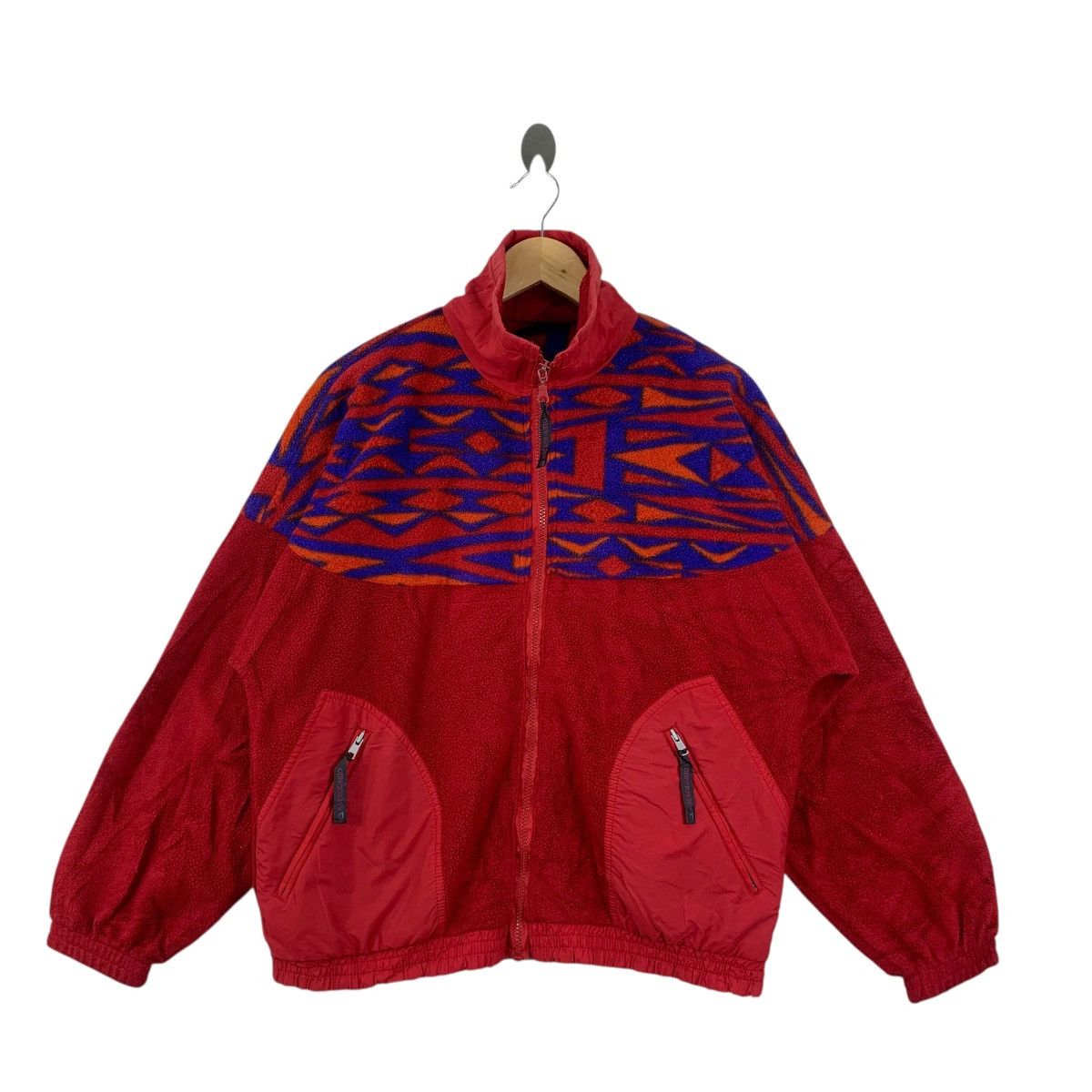 Vintage Vintage ASTROLABIO ABSTRACT AZTEC Navajo Fleece Jacket Size L / US 10 / IT 46 - 3 Thumbnail