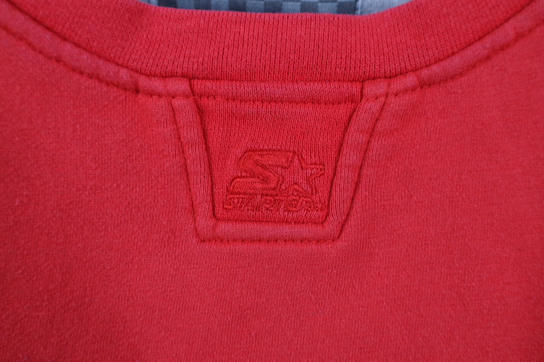 Starter Vintage 90s Starter Faded Boxy Fit Crewneck Sweatshirt Red Size US L / EU 52-54 / 3 - 5 Thumbnail