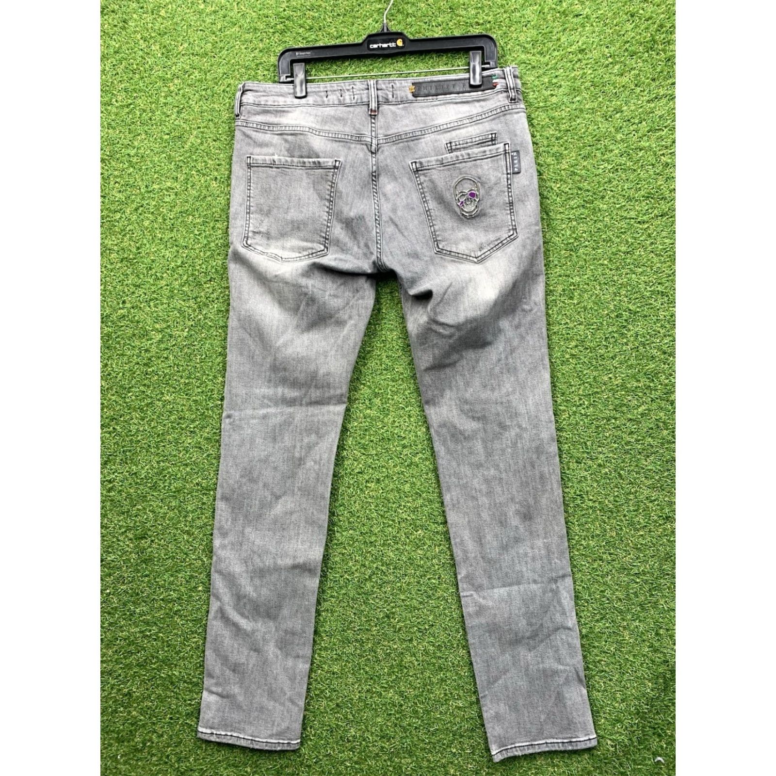 Philipp Plein Philipp Plein Distressed Jeans Baggy Black 36 Mens Straight Cut Illegal Stone Size US 36 / EU 52 - 2 Thumbnail