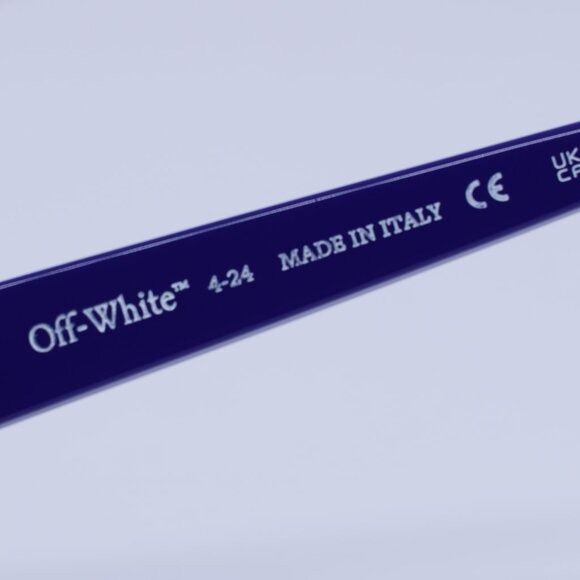 Off-White Off-White OERJ07H STYLE 7H 4500 Eyeglasses Blue Square 55mm Size ONE SIZE - 6 Thumbnail