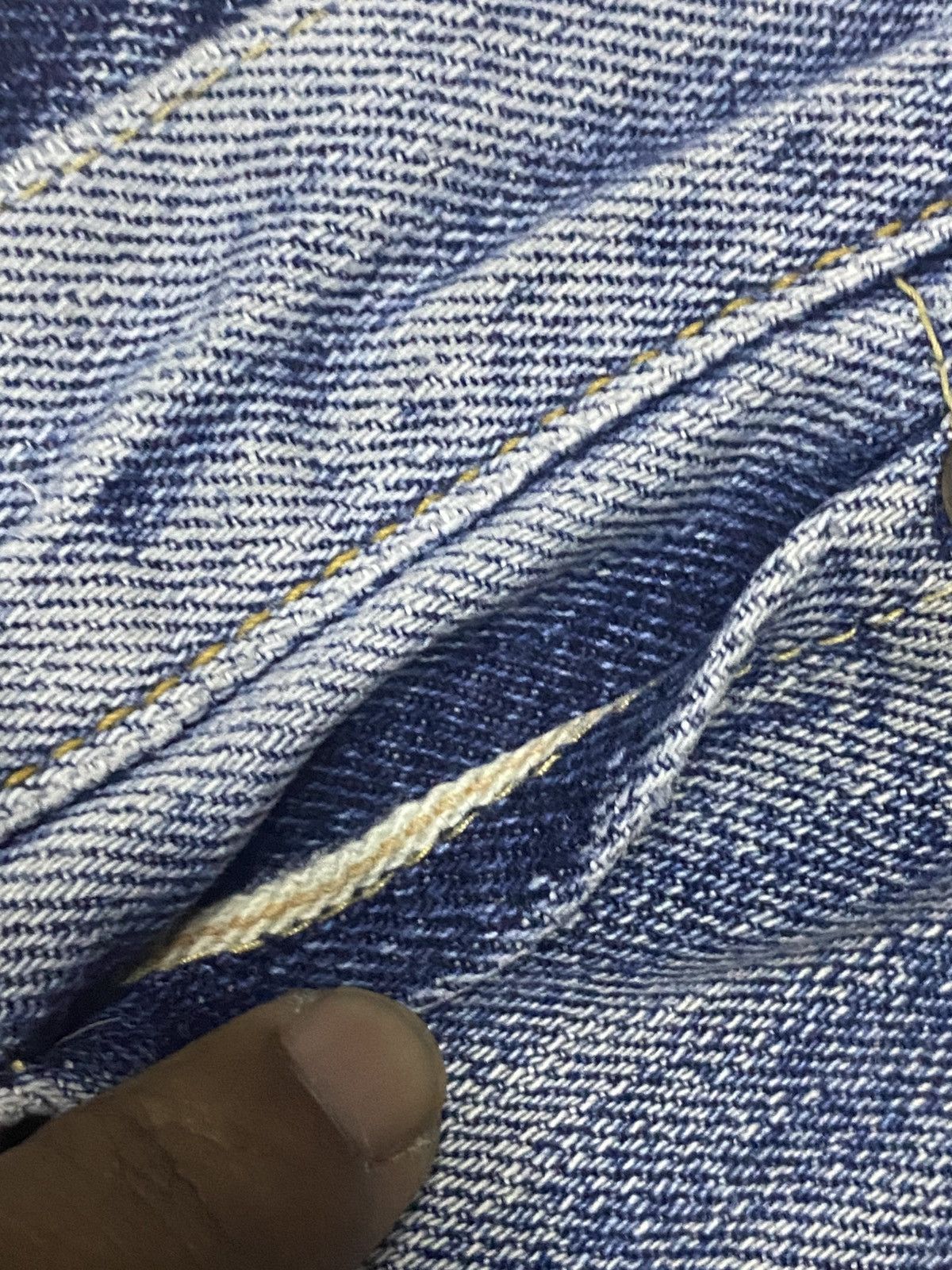 Denime Vintage DENIME 89 Selvedge Light Wash Distressed Baggy Jeans Size US 28 / EU 44 - 10 Thumbnail