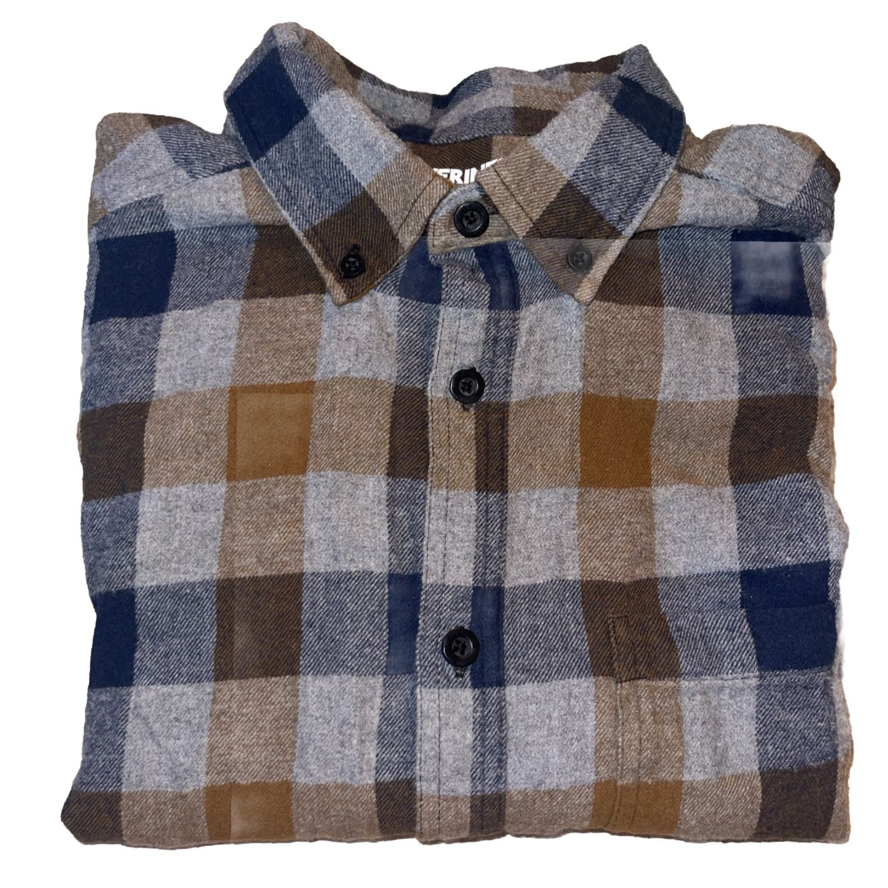 Vintage Wolverine Button-Up Shirt Men L Flannel Checkered Long Sleeve Gray Blue Tan Casual Workwear Size US L / EU 52-54 / 3 - 2 Thumbnail