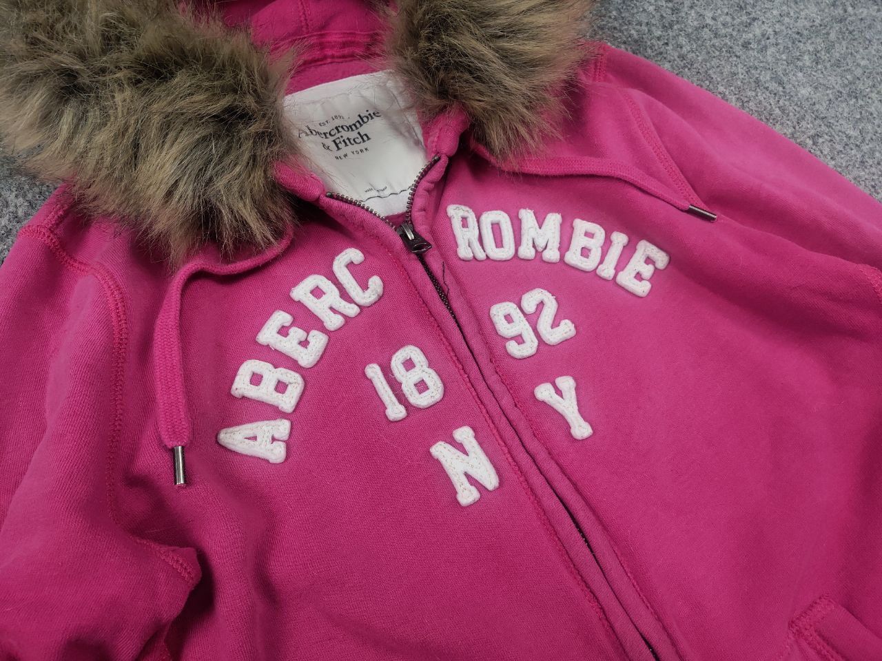 If Six Was Nine Rare Vintage Abercrombie Fur Zip Hoodie if six was nine Y2K Size L / US 10 / IT 46 - 6 Thumbnail