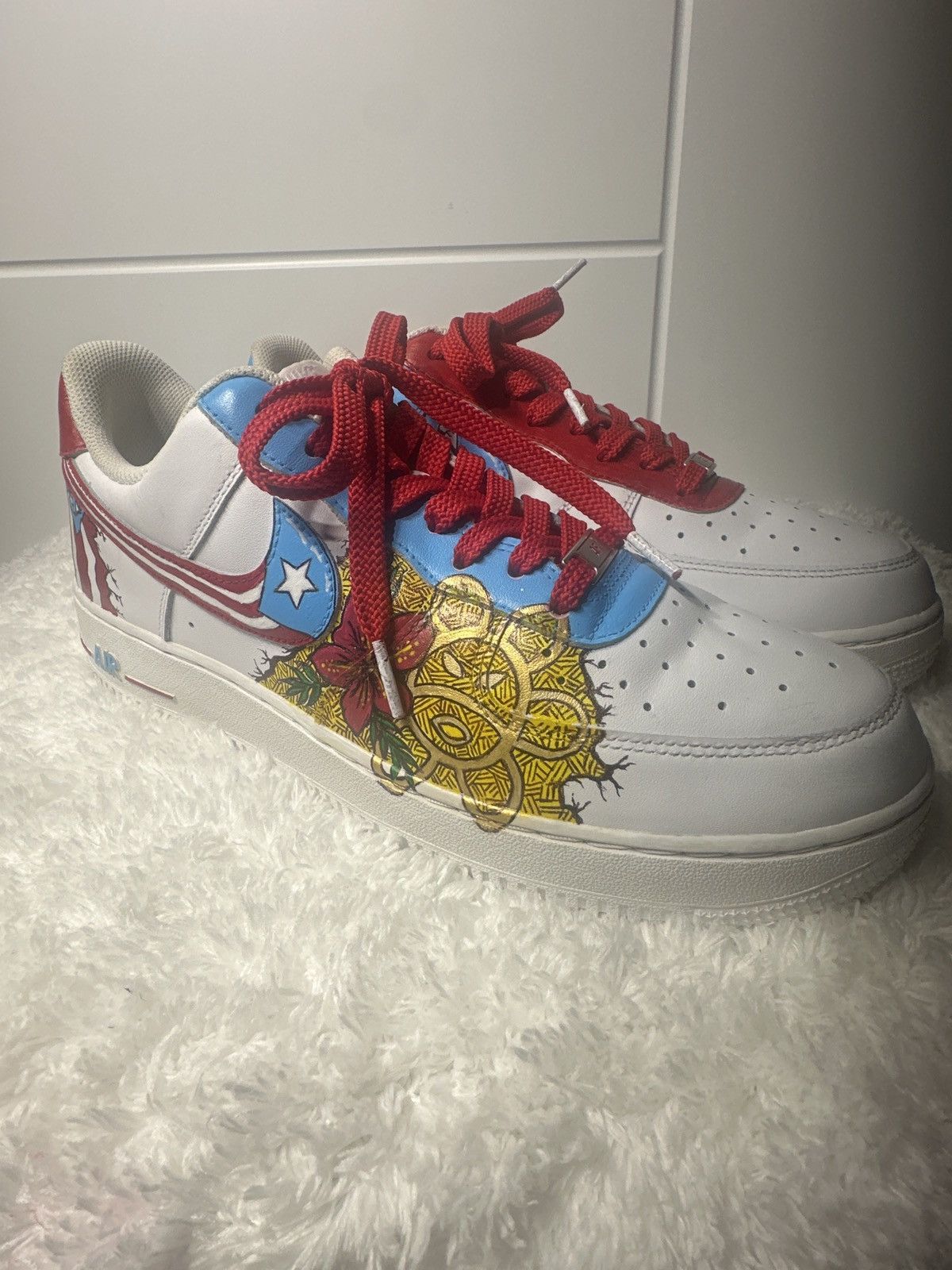 Nike Nike Custom Air Force 1 '07 Puerto Rico Size US 11.5 / EU 44-45 - 1 Thumbnail