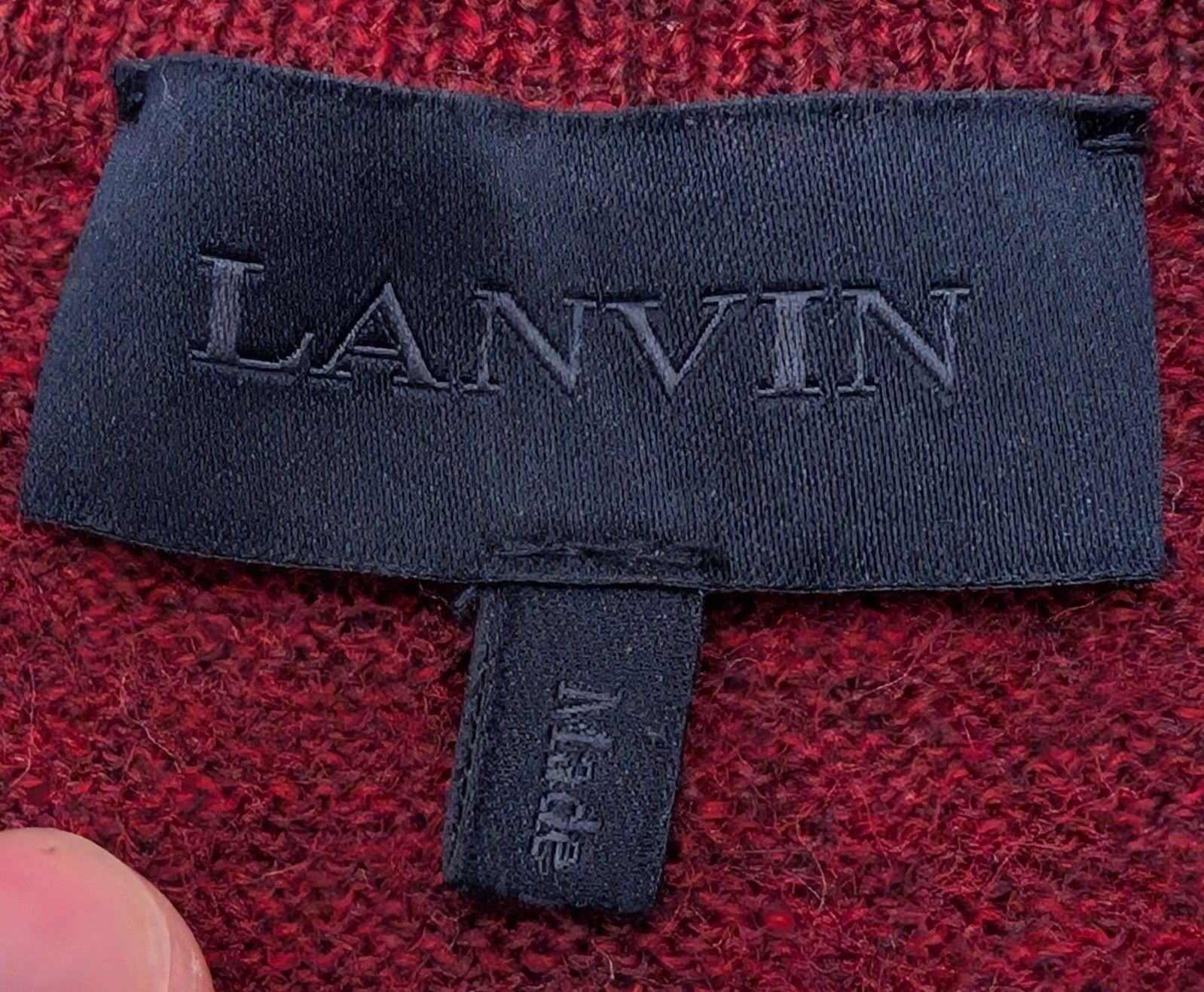 Lanvin Lanvin 100% Wool Knit Koi Sweater Made in Italy Size US L / EU 52-54 / 3 - 3 Thumbnail