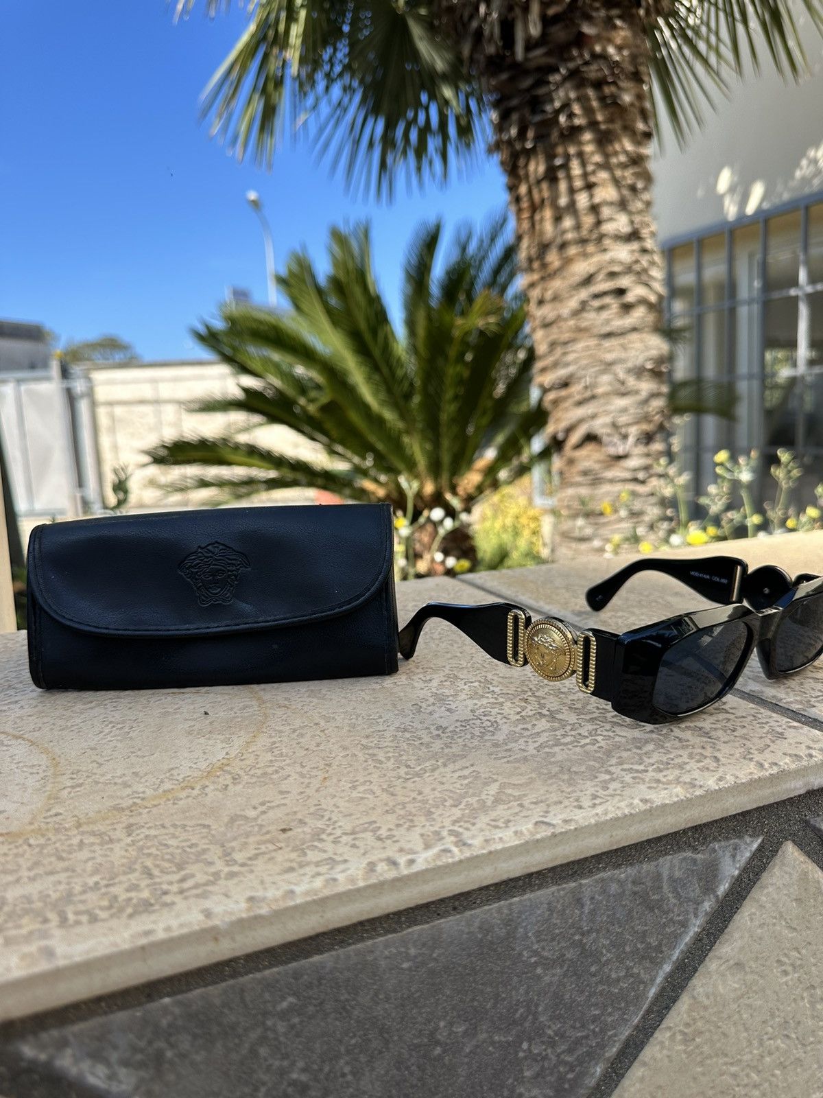 image of Gianni Versace Sunglasses Mod.414/a Vintage Black Medusa, Men's