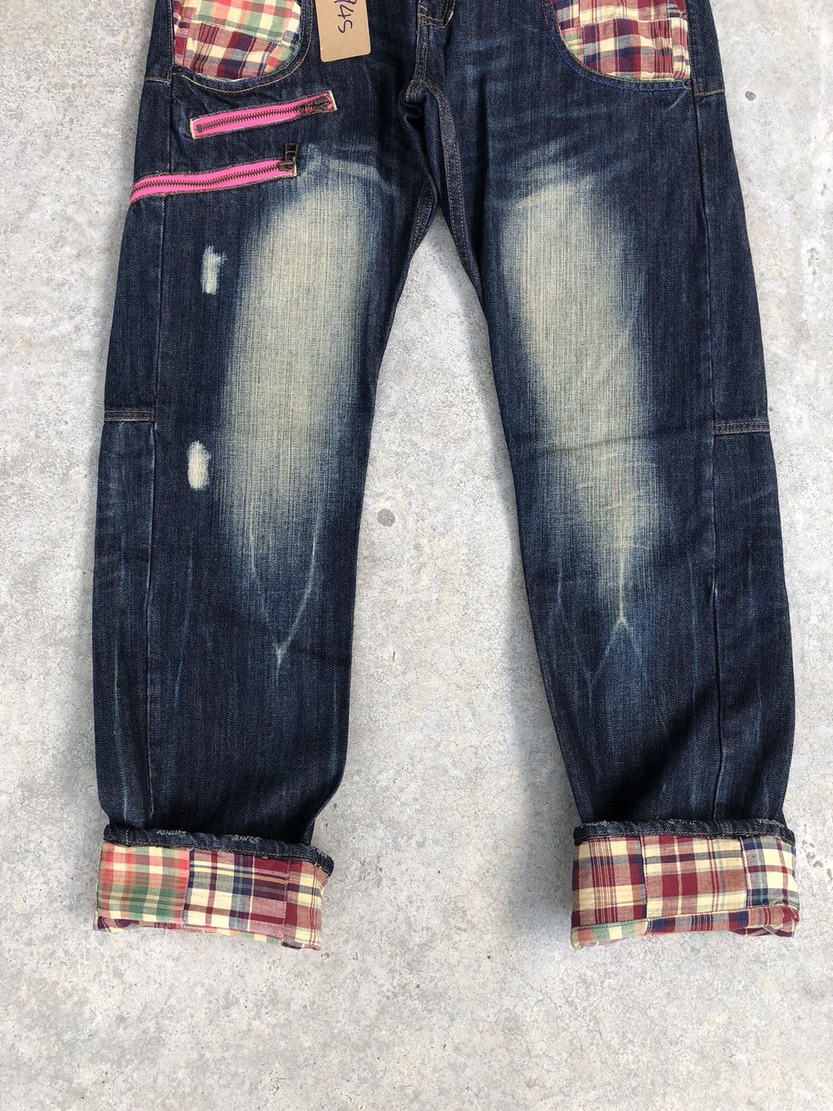 Japanese Brand Japanese Dominate Handcrafted Double Waist Distressed Jeans Size US 32 / EU 48 - 13 Thumbnail