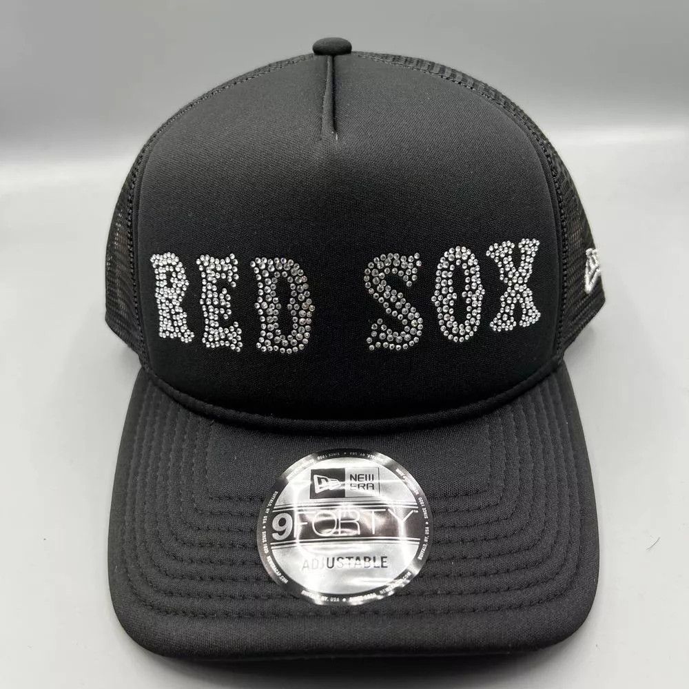 New Era Boston Red Sox Trucker Hat Men 9Forty New Era Snap Back Cap Size ONE SIZE - 1 Thumbnail