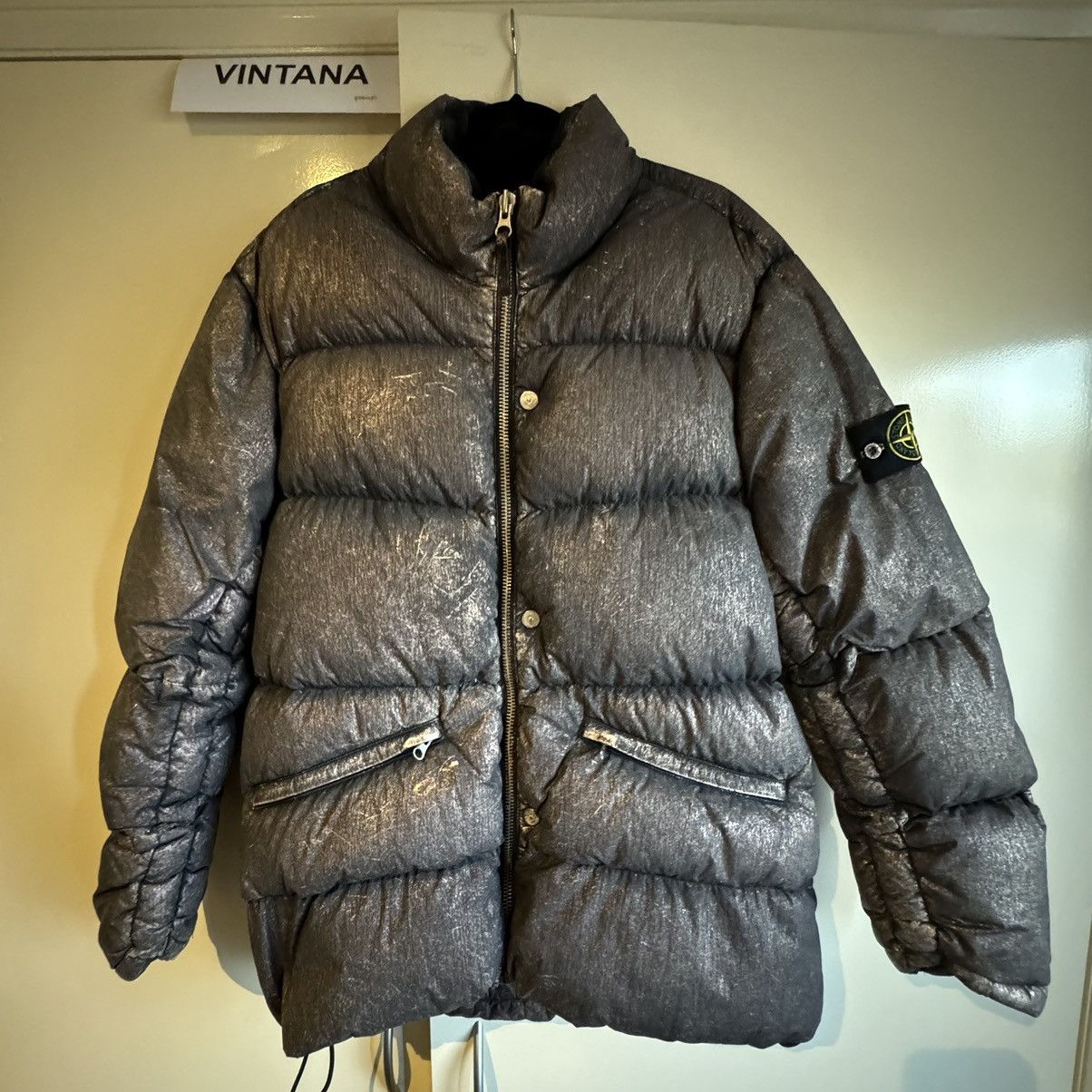 image of Stone Island Shadow Project Down Jacket Rust Purple in Deep Purple, Men's (Size Large)