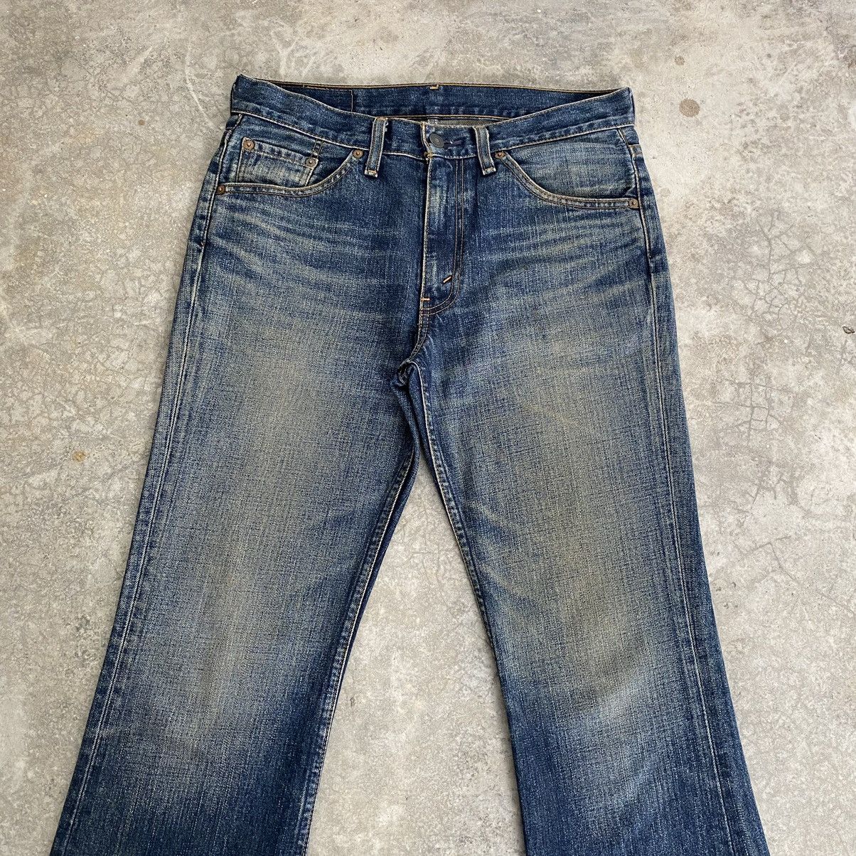 Levi's Vintage Levis 517 Faded Muddy Blue Bootcut Flared Jeans Size US 32 / EU 48 - 5 Thumbnail