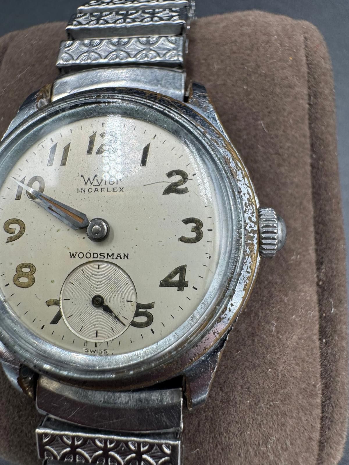 Other Vintage Wyler Incaflex Woodsman Swiss Manual Wind SubSeconds Size ONE SIZE - 4 Thumbnail