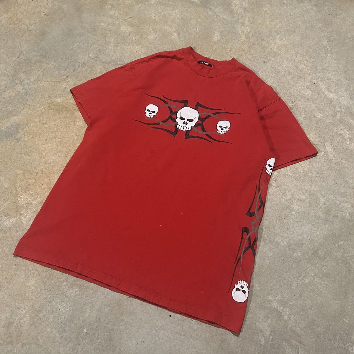 JNCO × Vintage Vintage Y2K Skull Tattoo Tee Cyber Skater Grunge JNCO Style Size US L / EU 52-54 / 3 - 2 Thumbnail