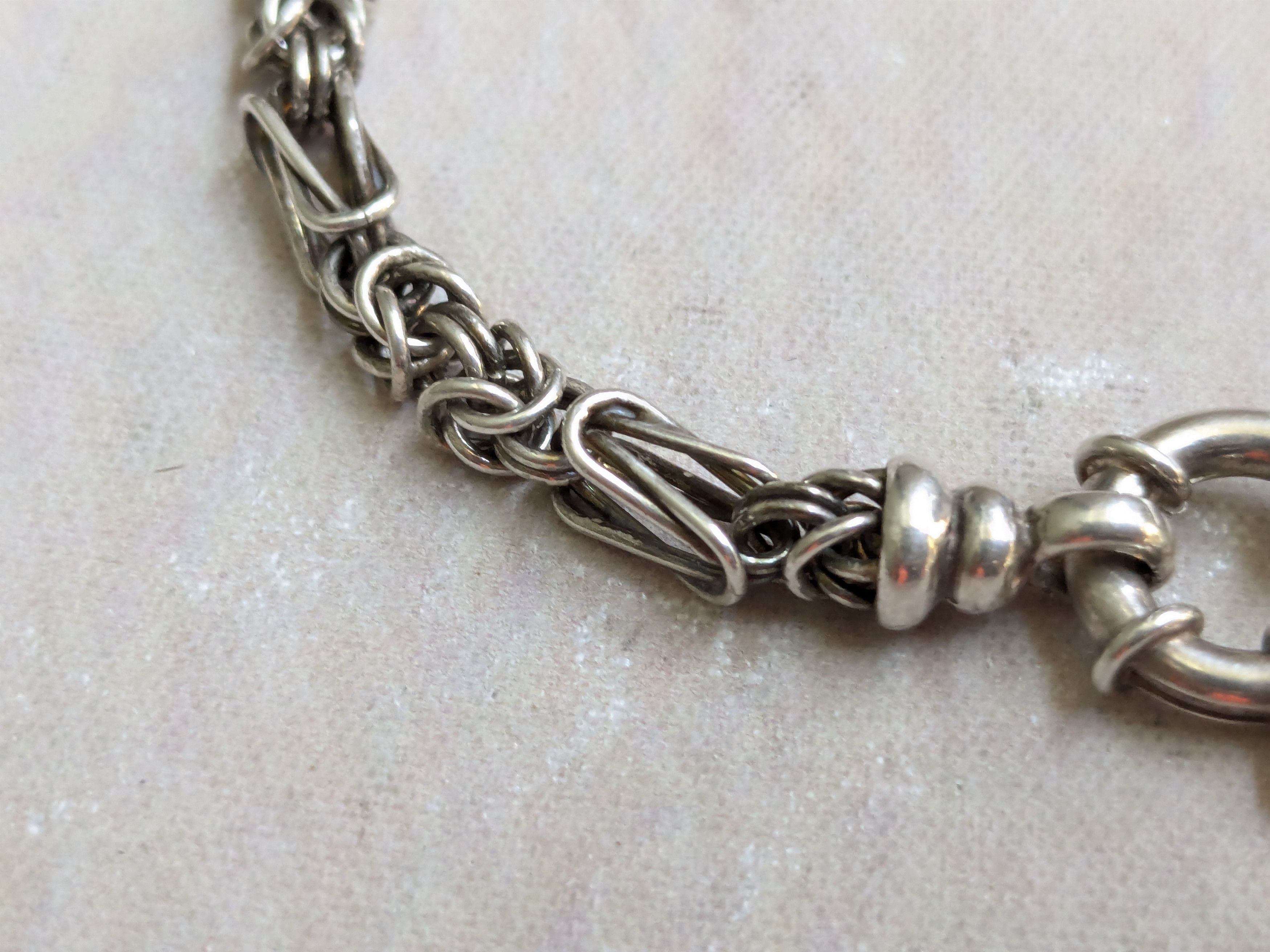 Jewelry Veronese Sterling Silver Byzantine Bracelet 8" Italy Size ONE SIZE - 8 Thumbnail