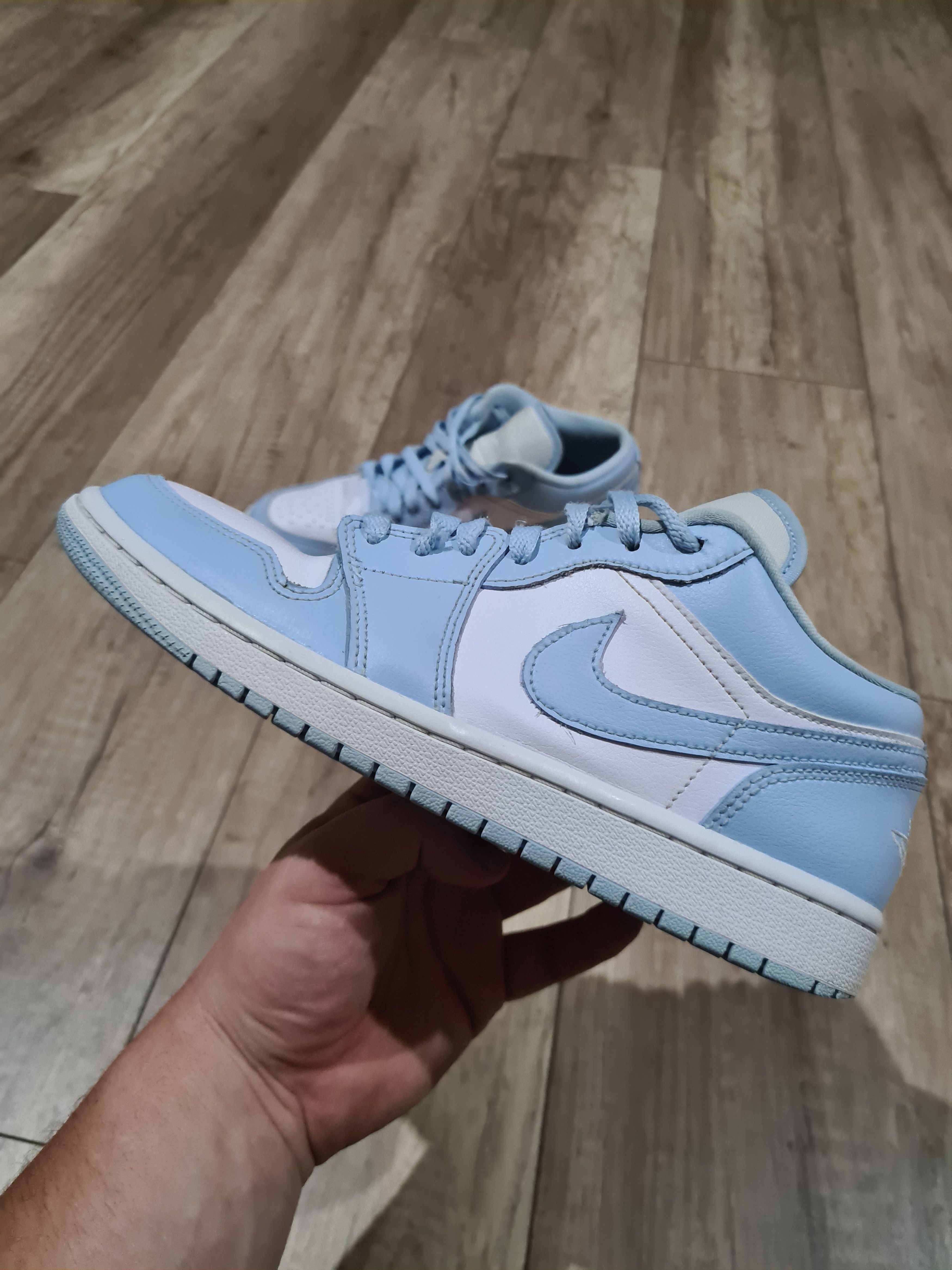 Jordan Brand × Nike Nike air Jordan 1 Low Aluminum Ice Blue Size US 8.5 / IT 38.5 - 6 Thumbnail