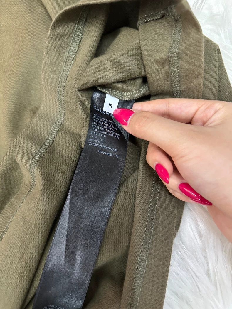 Balenciaga Balenciaga Military Green Cola Embroidered Short Sleeve, S Size US M / EU 48-50 / 2 - 2 Thumbnail