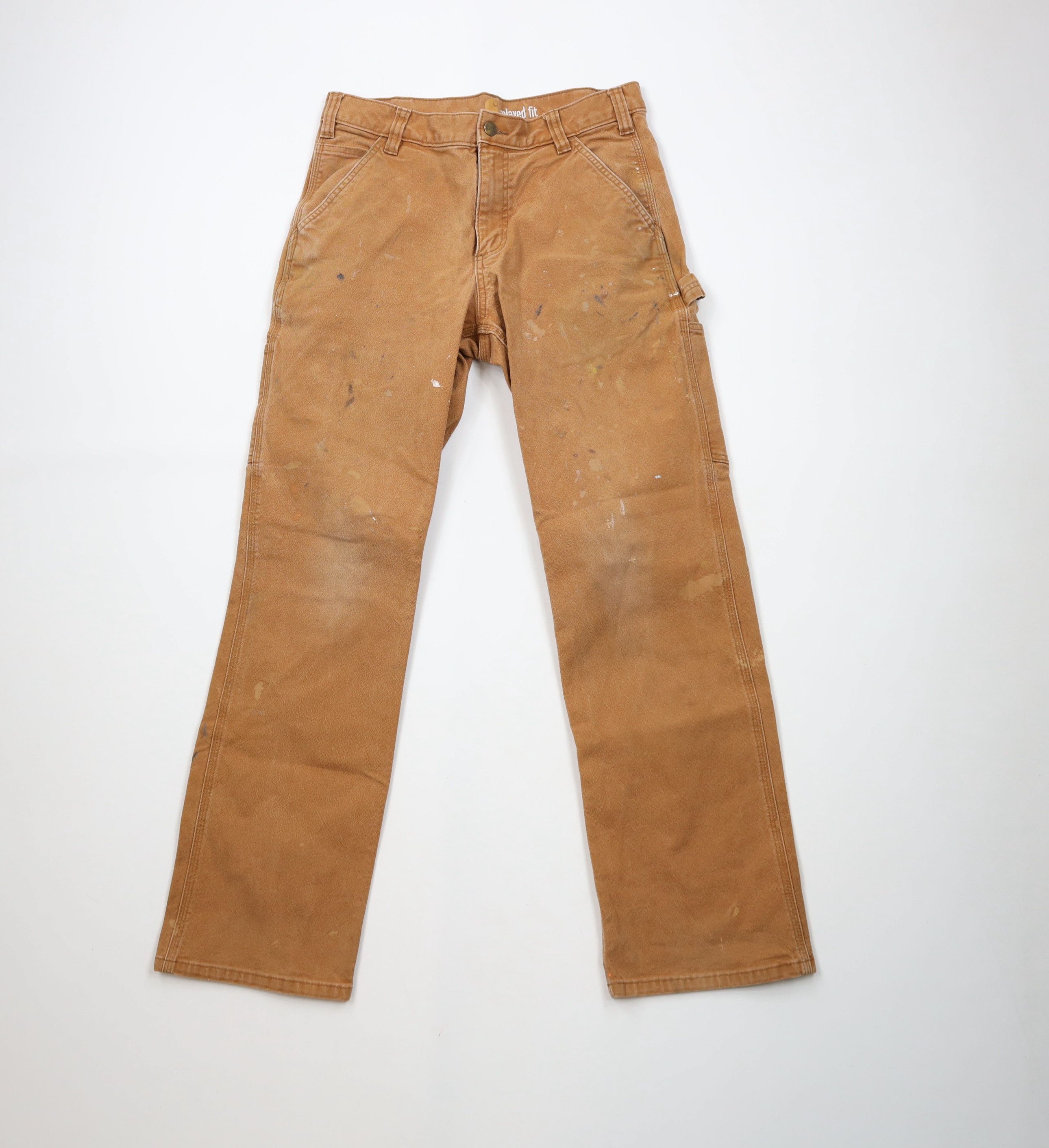 Carhartt × Vintage Vintage Y2K Carhartt Relaxed Fit Canvas Dungaree Pants Brown Size US 32 / EU 48 - 1 Thumbnail