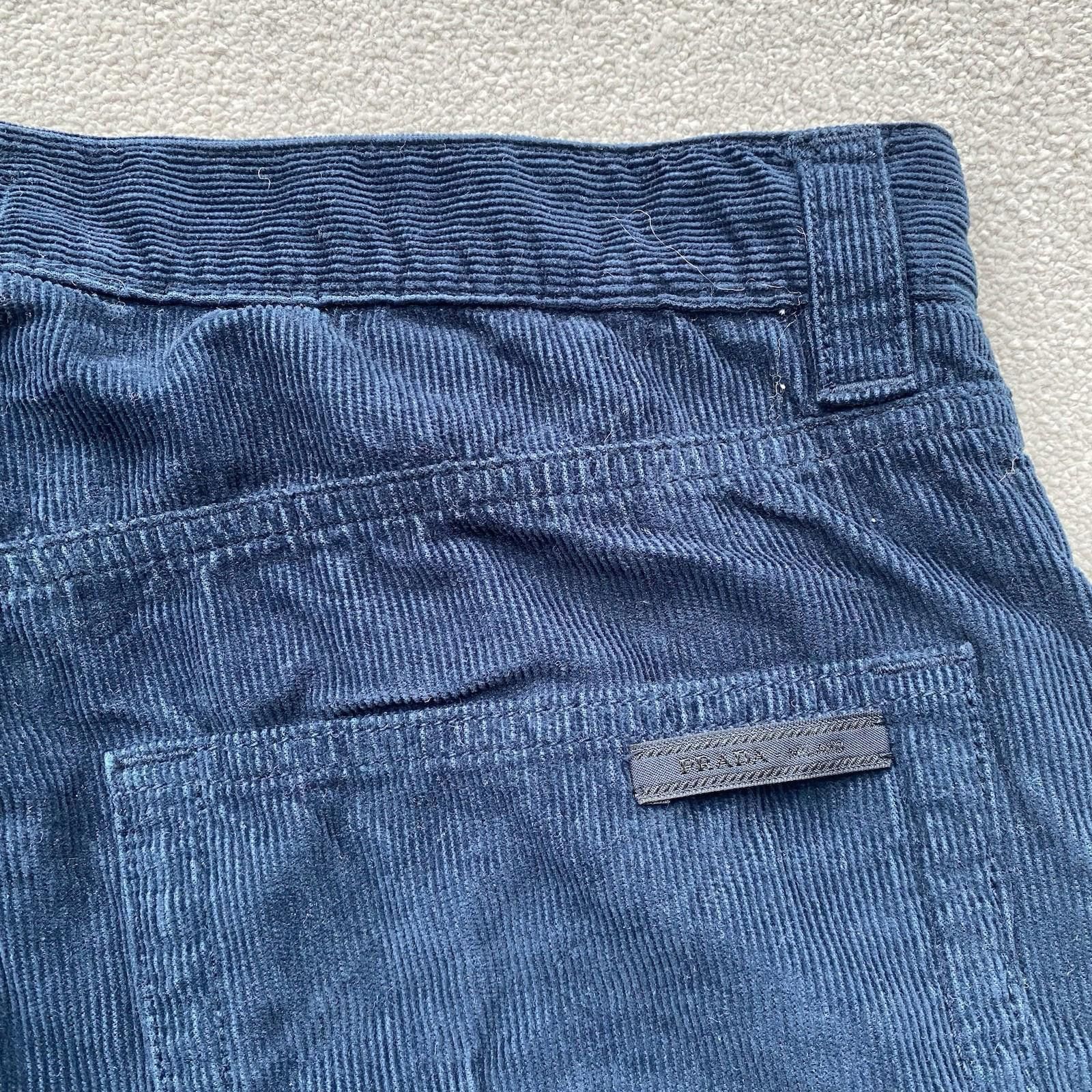 Prada Prada Corduroy Trousers 30” Waist Navy Blue Size US 30 / EU 46 - 8 Thumbnail