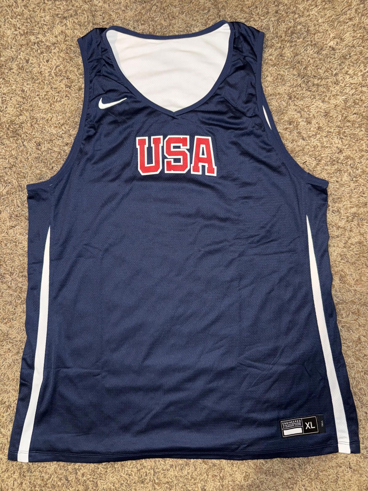 Nike Nike Men Olympic Team USA Tram Issue Stock Reversible Basketball Practice Jersey Size US XL / EU 56 / 4 - 1 Thumbnail