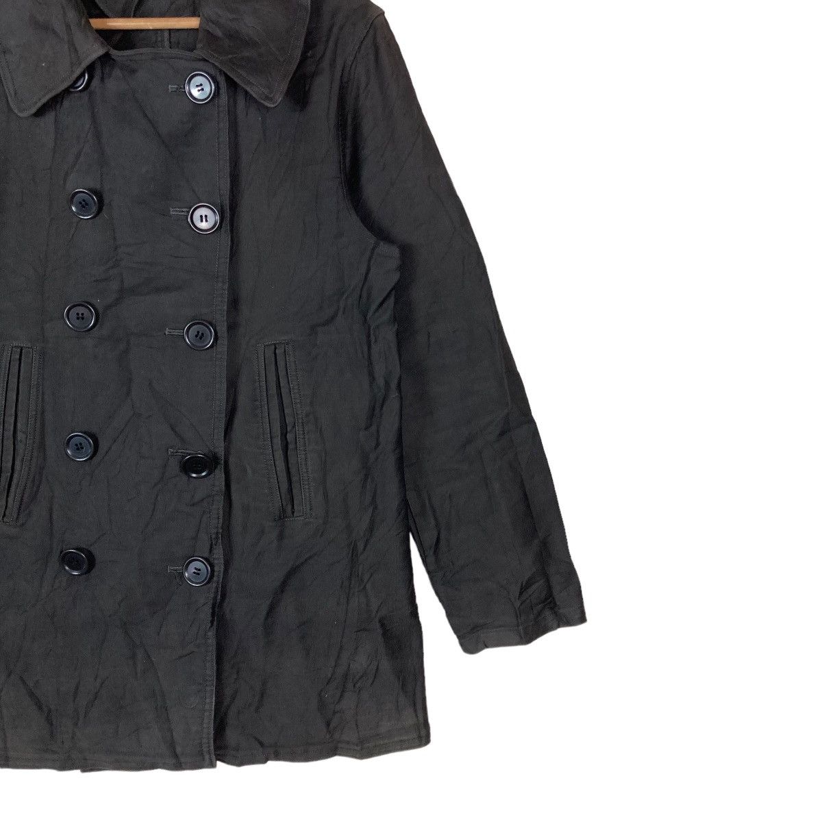 SHIPS Japanese Brand Ships Bluelab Flat Button Pea Coat Jacket Size US M / EU 48-50 / 2 - 3 Thumbnail