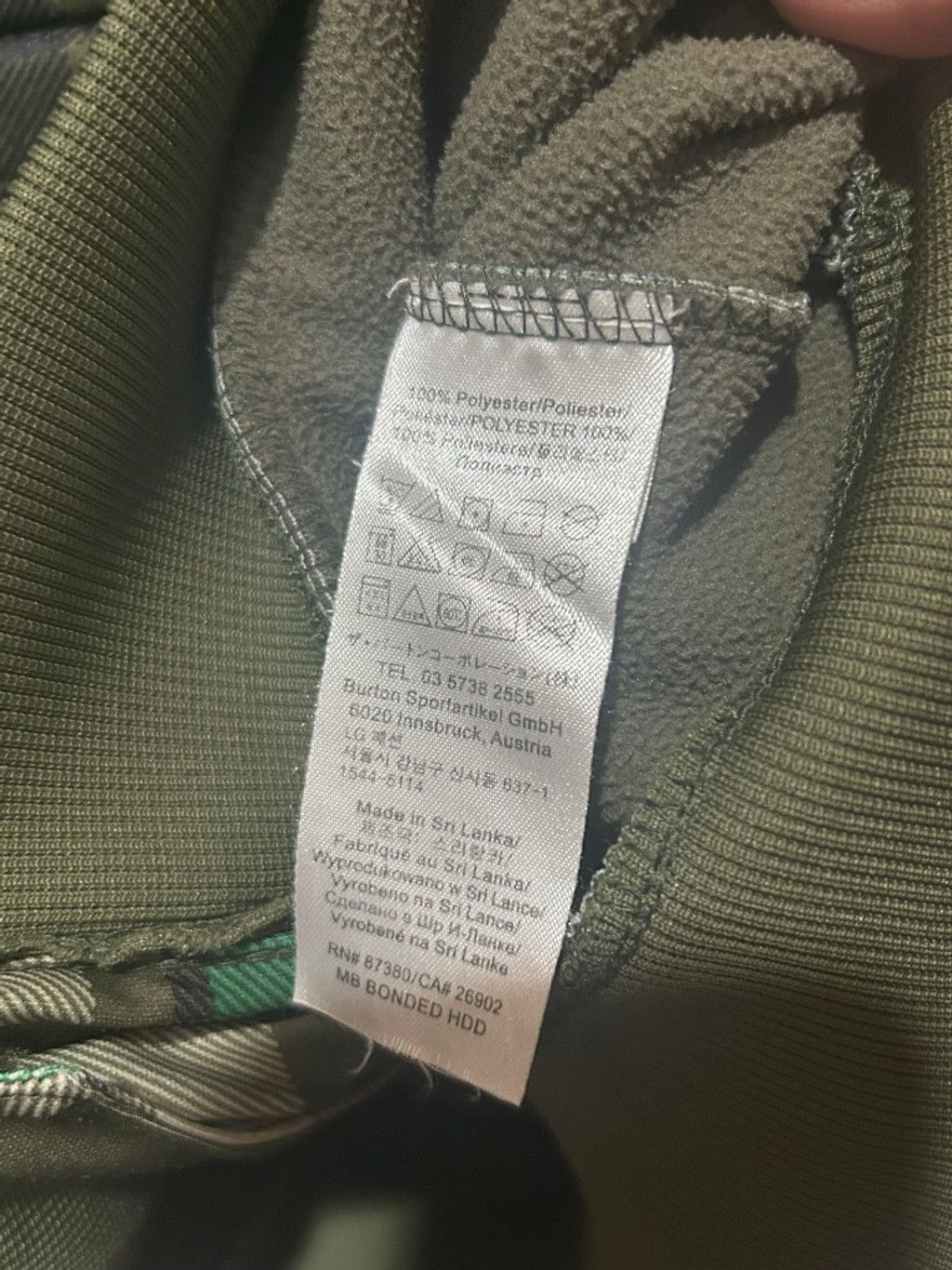 Burton Men's Burton Green Plaid Full-Zip Hoodie S Size US S / EU 44-46 / 1 - 4 Thumbnail