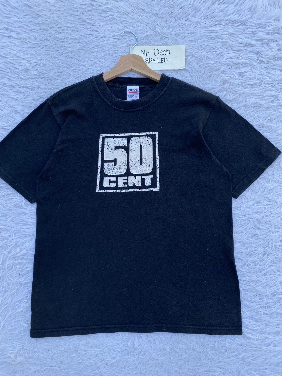 Rap Tees Rare Vintage 50 Cent Rapper Anvil Tshirt Size US S / EU 44-46 / 1 - 5 Thumbnail