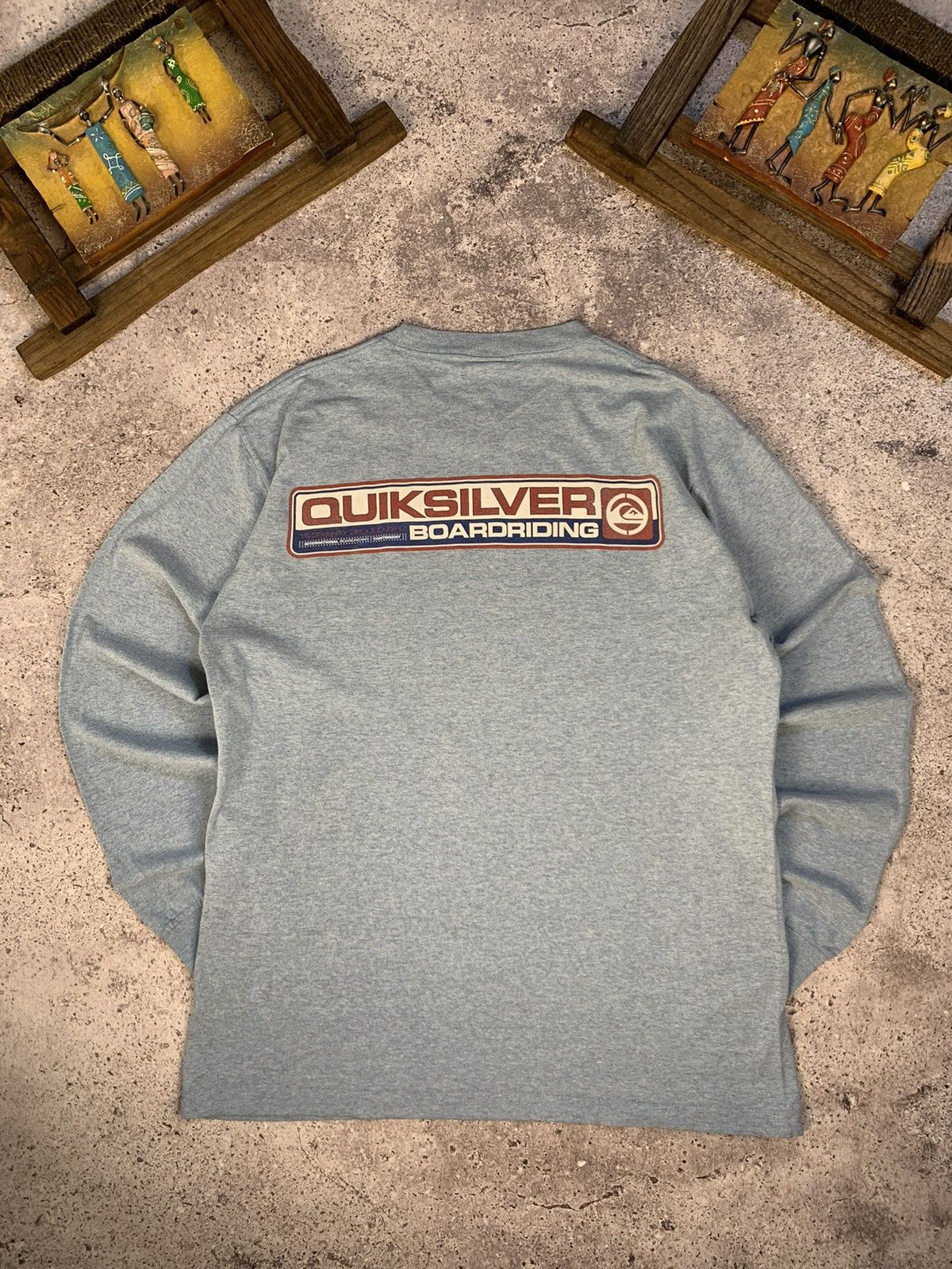 Pre-owned Quiksilver X Surf Style Longsleeve Quiksilver Vintage 90's In Blue