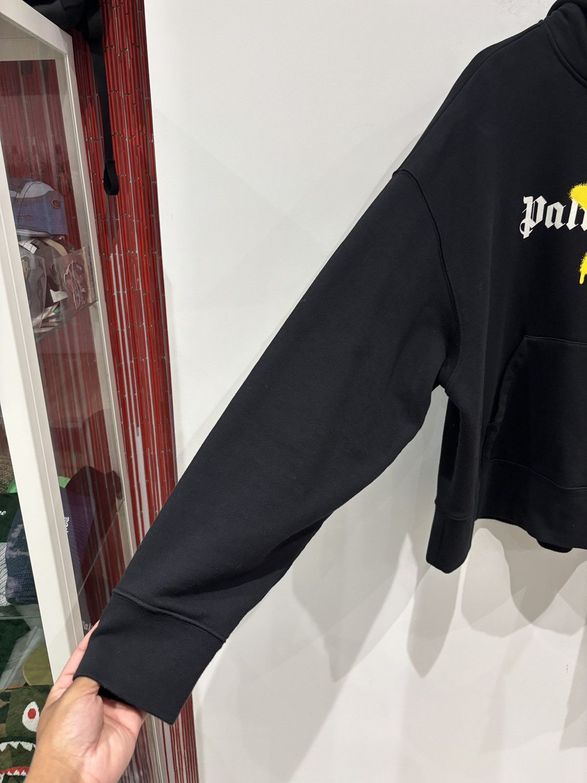 Palm Angels Palm Angels Star Sprayed Hoodie Black / Yellow Size: M Size US M / EU 48-50 / 2 - 3 Thumbnail