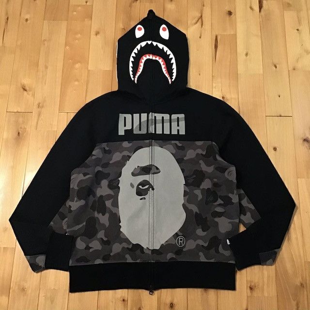 Bape shark hoodie mix camo full zip hotsell