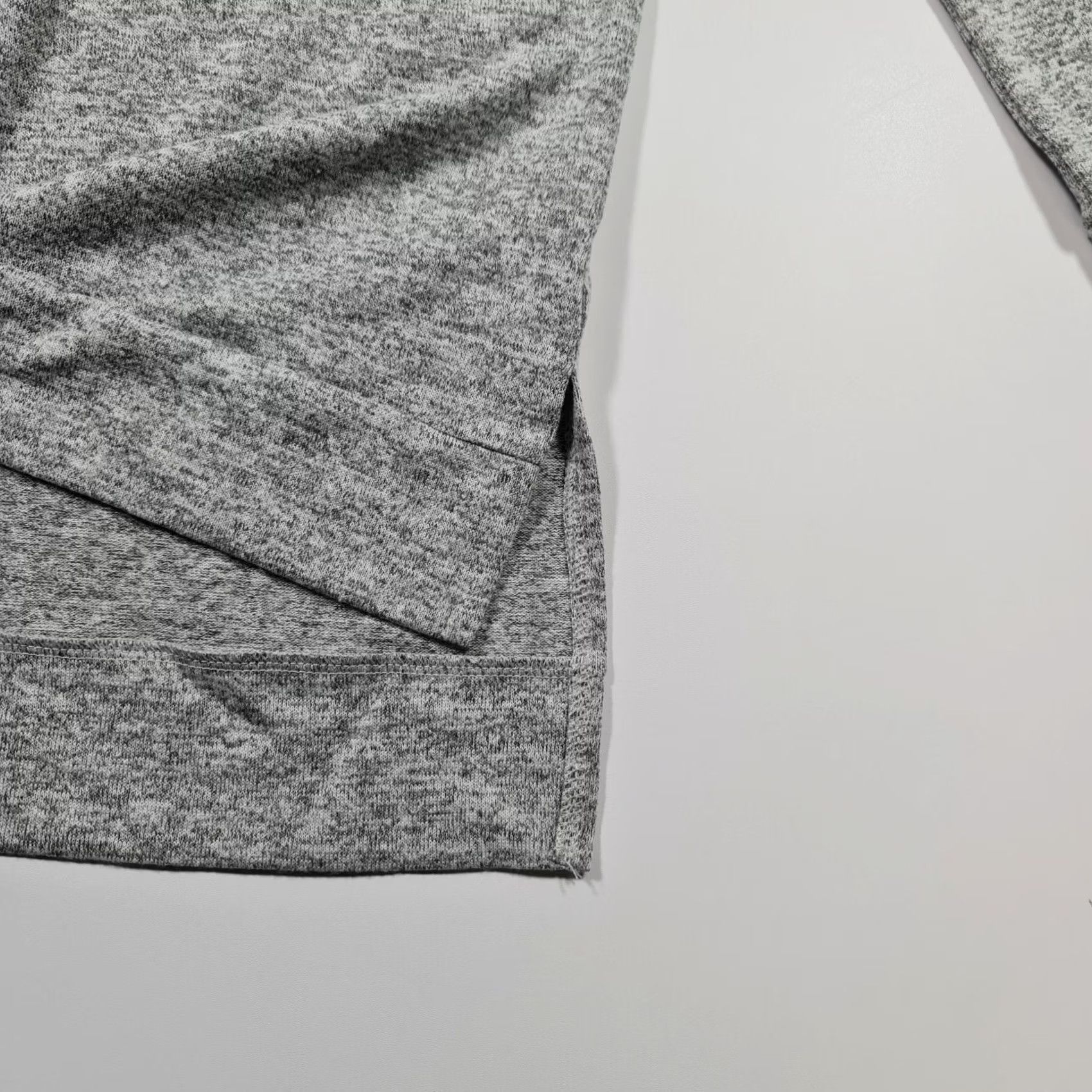 Vintage Linea Womens T Shirt Grey 10 UK Long Sleeves Stretch Frilled Top Size L / US 10 / IT 46 - 3 Thumbnail