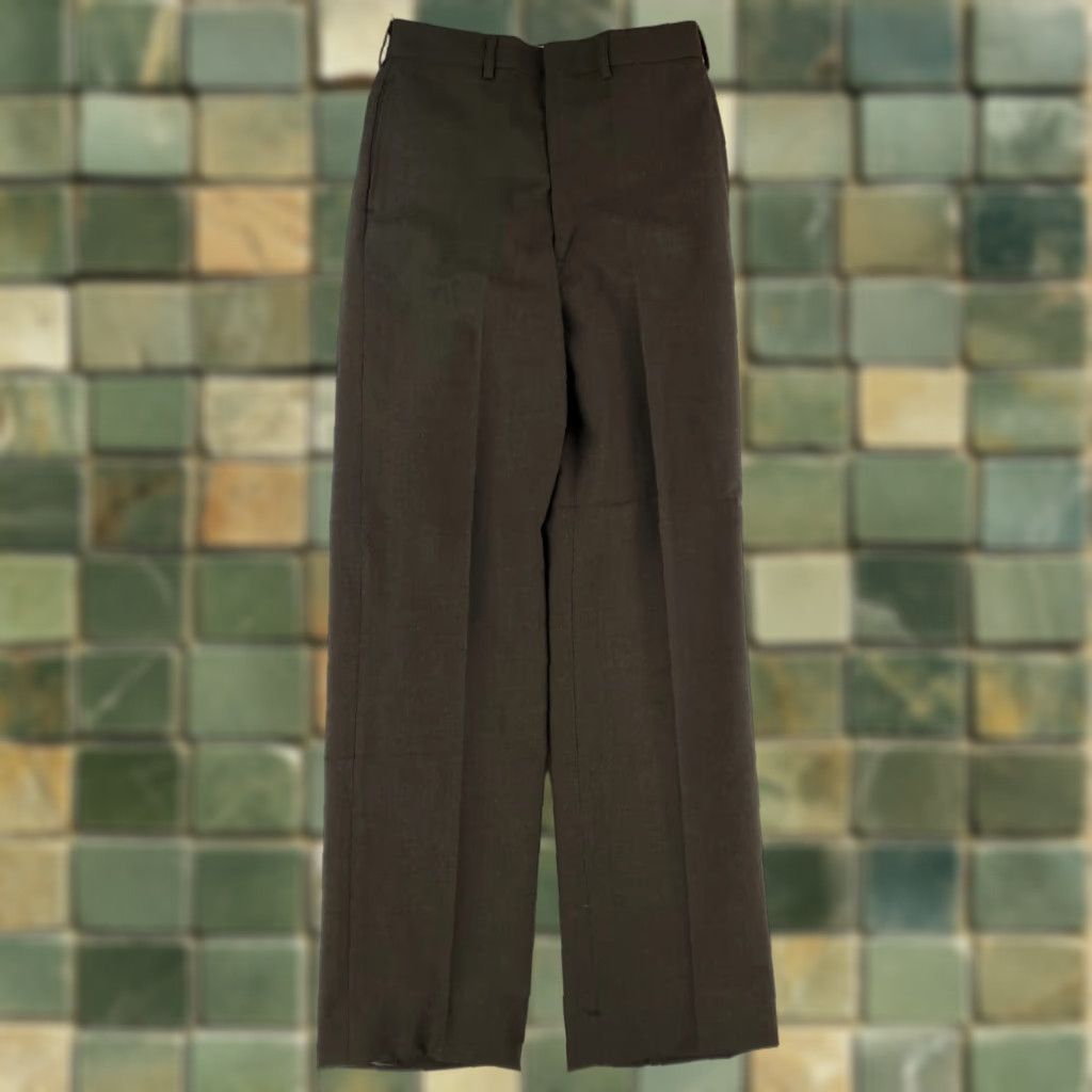 Vintage VINTAGE US Military 70s 100% Wool Trousers Green Mens 32 XL 30 x 34.5 Inseam Chino/Workwear Size US 30 / EU 46 - 1 Thumbnail