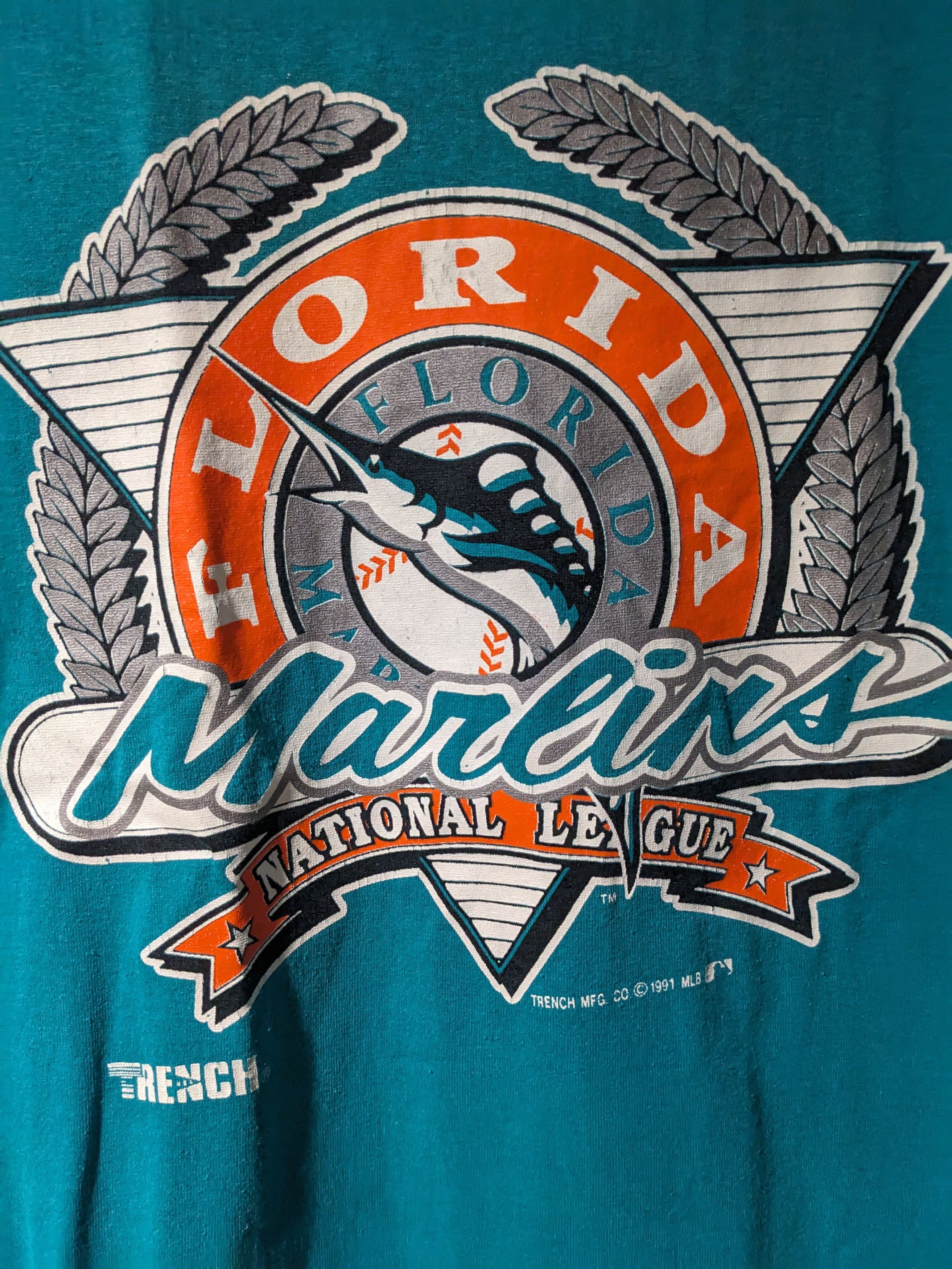 MLB × Vintage Vintage 1991 Florida Marlins MLB Baseball Blue Large T-Shirt Size US L / EU 52-54 / 3 - 2 Thumbnail